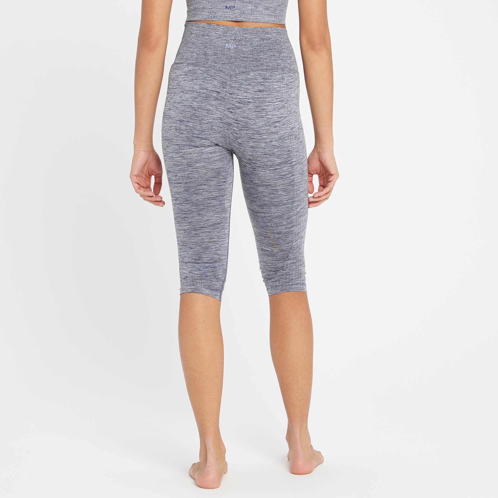 MP Damen Composure Nahtlose Capri Leggings — Galaxy Blau - XS