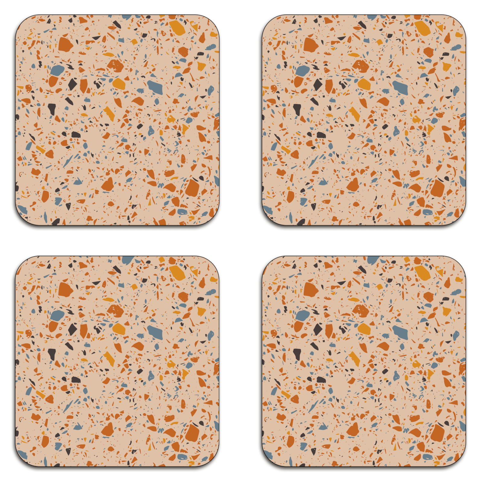 Autumn Terrazzo Coaster Set