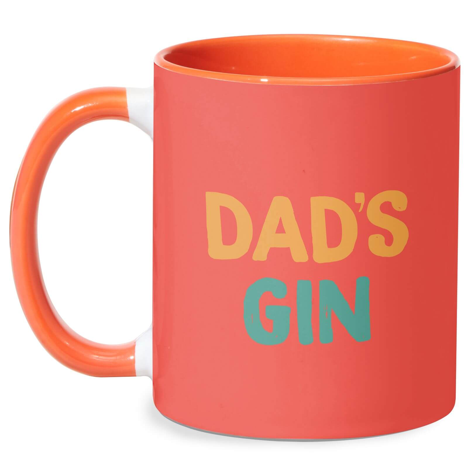 Dad's Gin Mug - White/Orange