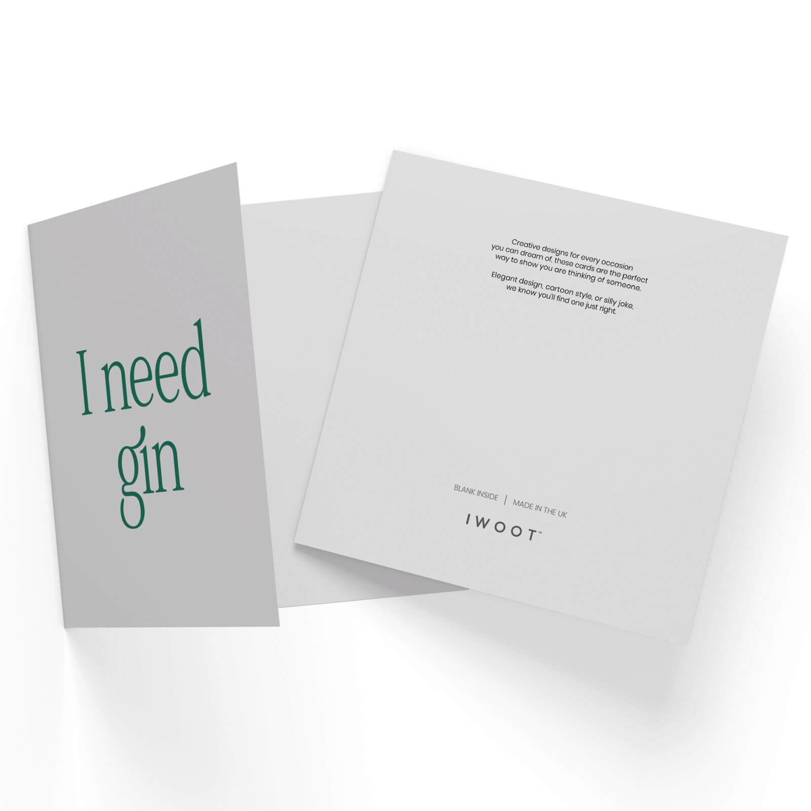 I Need Gin Square Greetings Card (14.8cm x 14.8cm)