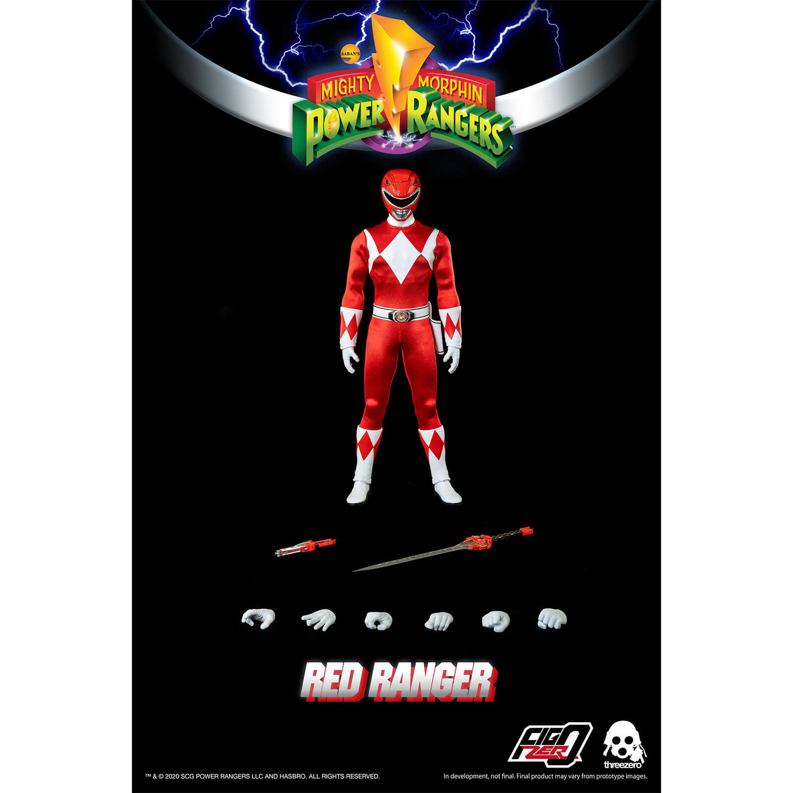 ThreeZero 1:6 Red Ranger Action Figure