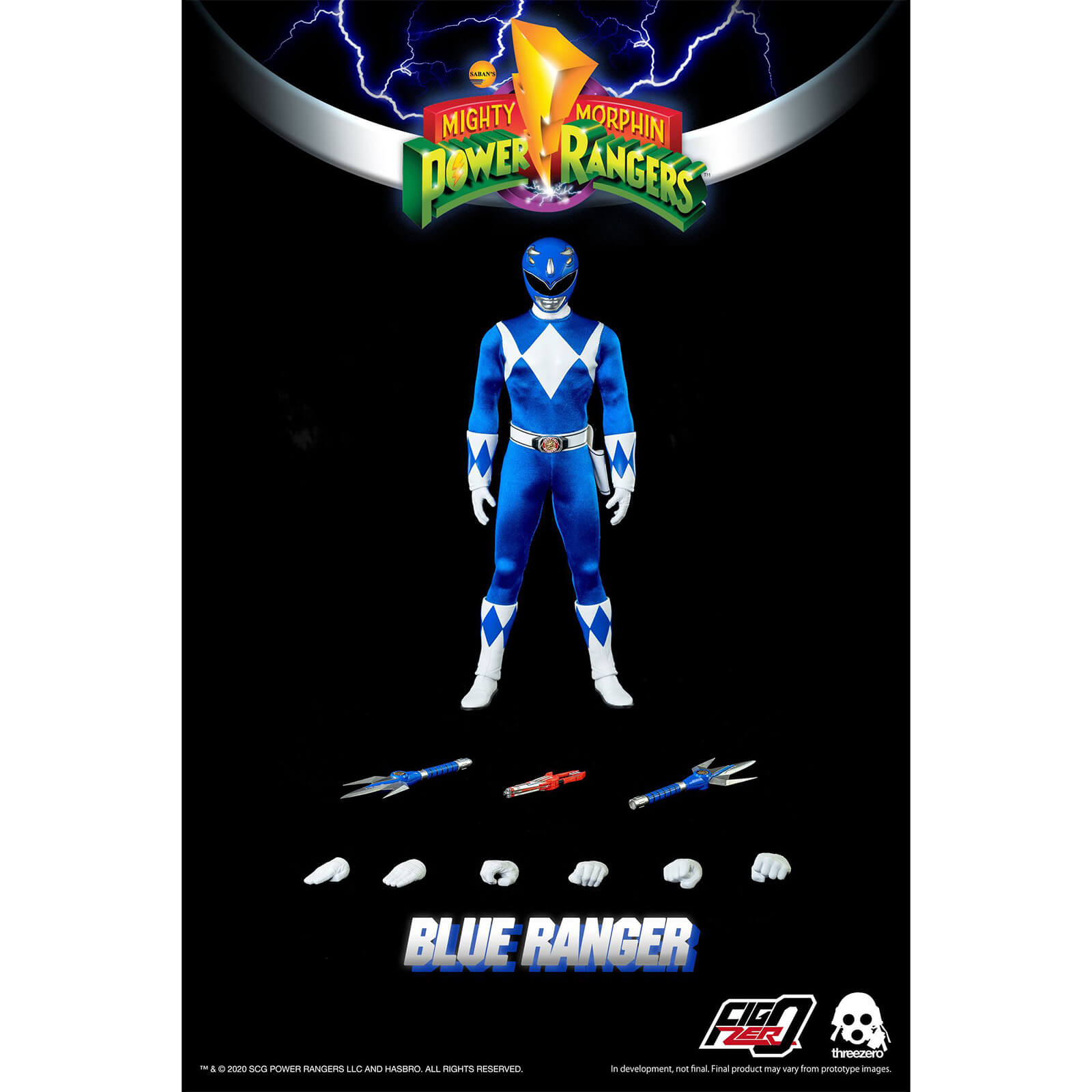 ThreeZero 1:6 Blue Ranger Action Figure