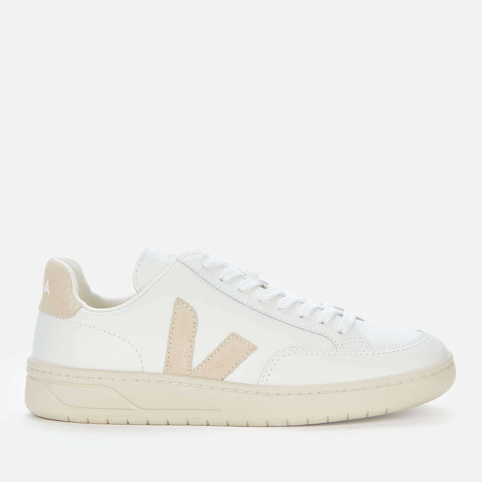 Veja Women's V-12 Leather Trainers - Extra White/Sable - UK 4