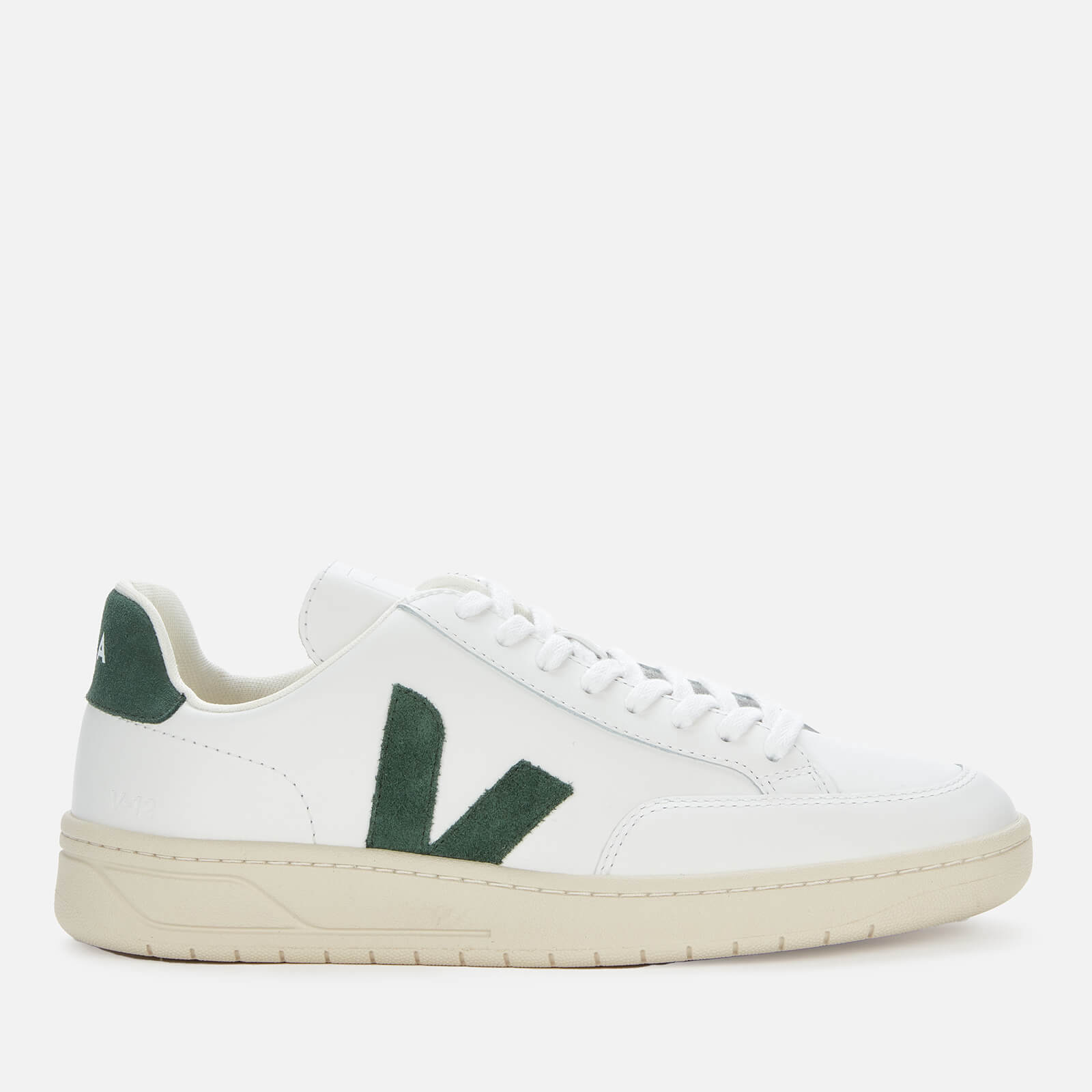 Veja Men’s V12 Leather Trainers - Extra White/Cyprus