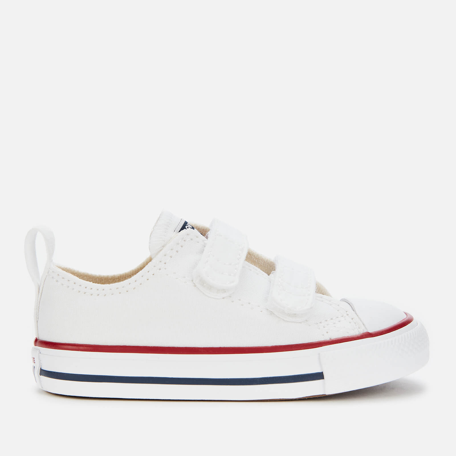 Converse Toddlers' Chuck Taylor All Star Ox Velcro Trainers - White - UK 10 Kids