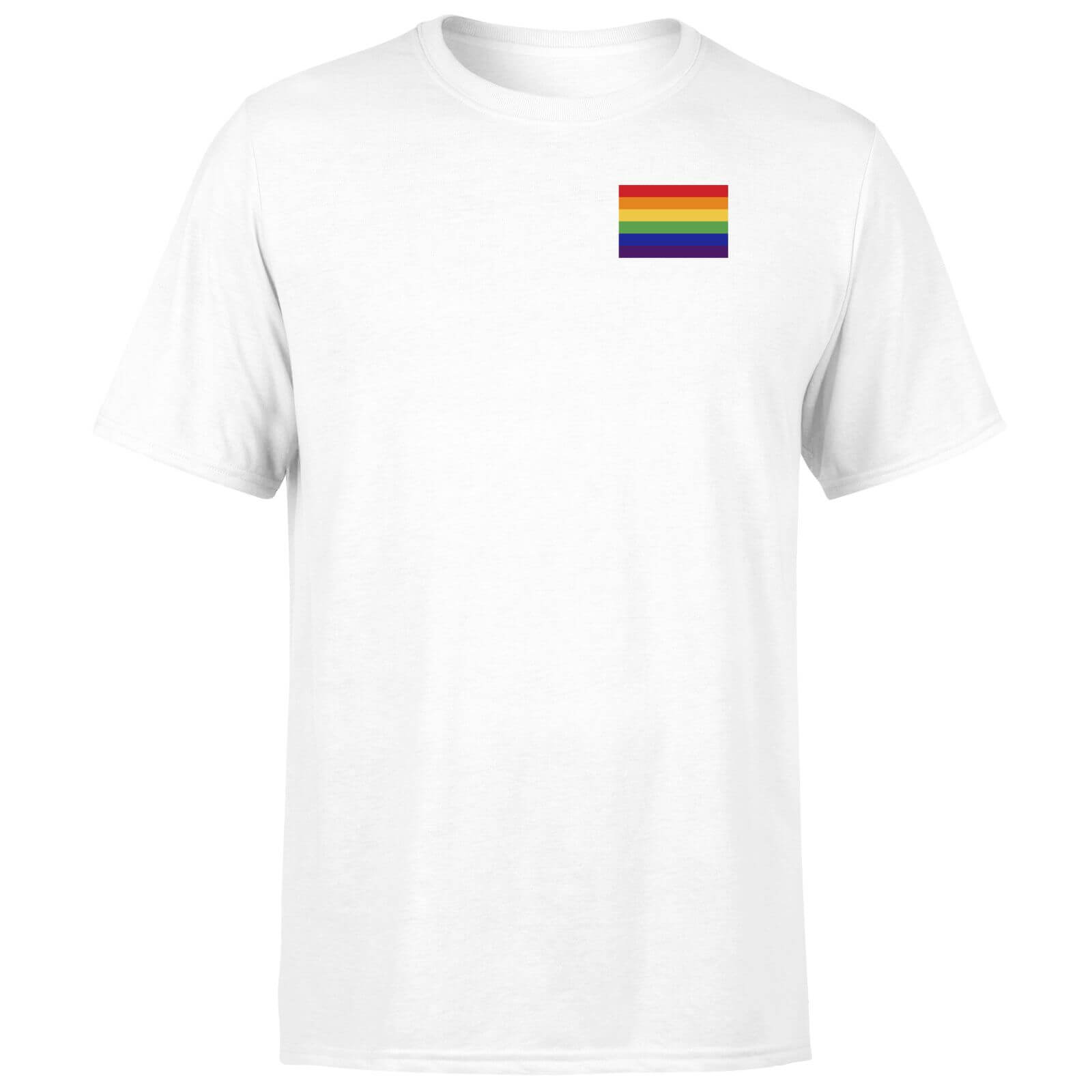 Rainbow Pride Flag T-Shirt - White - XS - White