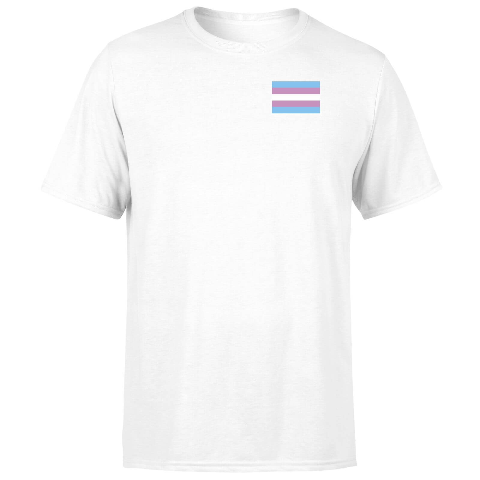 Transgender Flag T-Shirt - White - XS - White