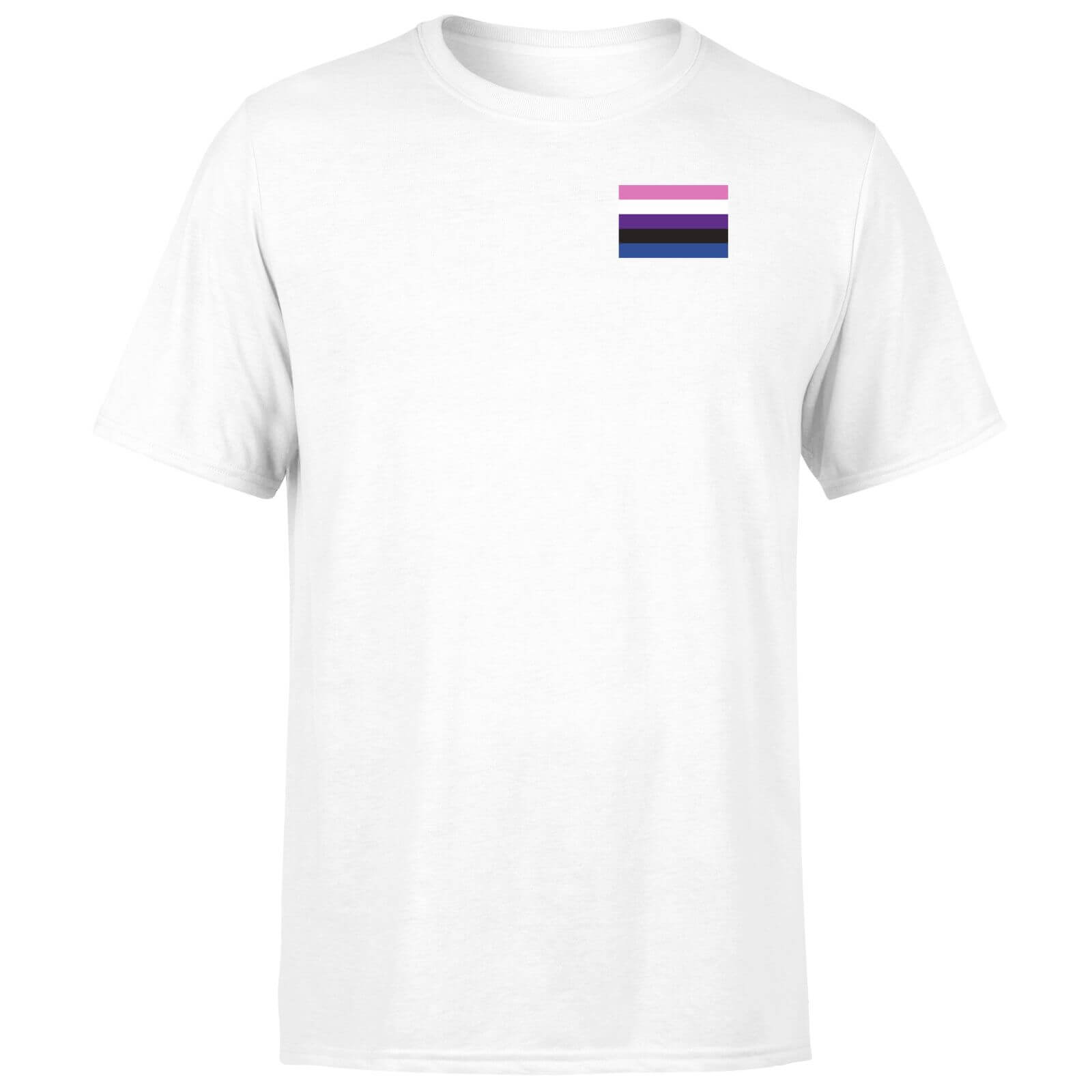 Genderfluid Flag T-Shirt - White - XS - White
