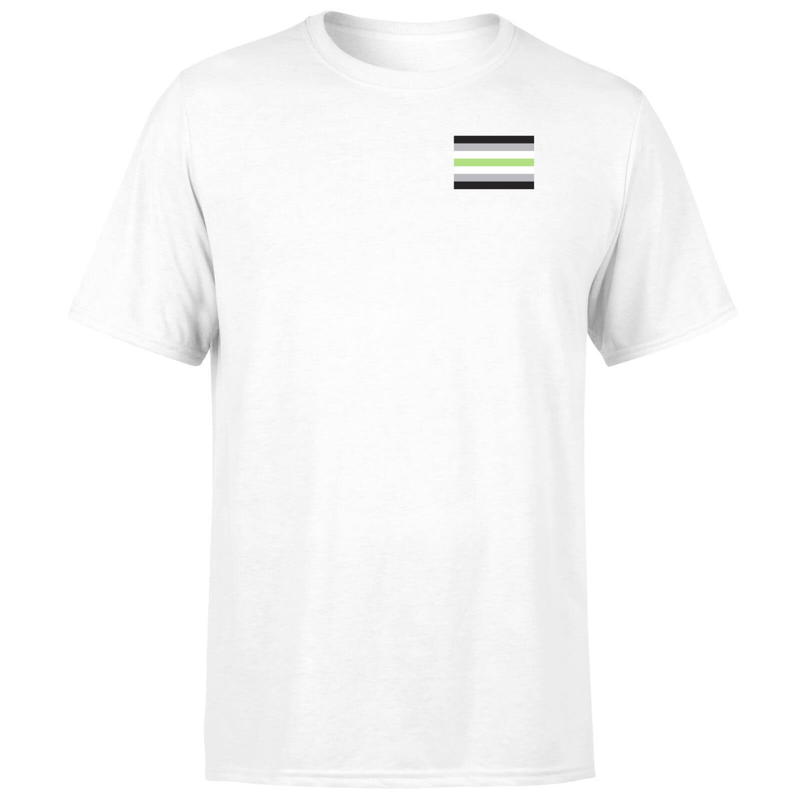Agender Flag T-Shirt - White - XS - White