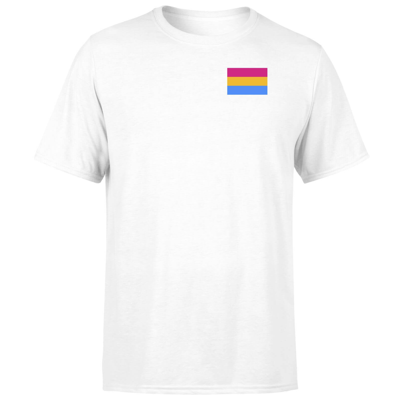 Pansexual Flag T-Shirt - White - XS - White