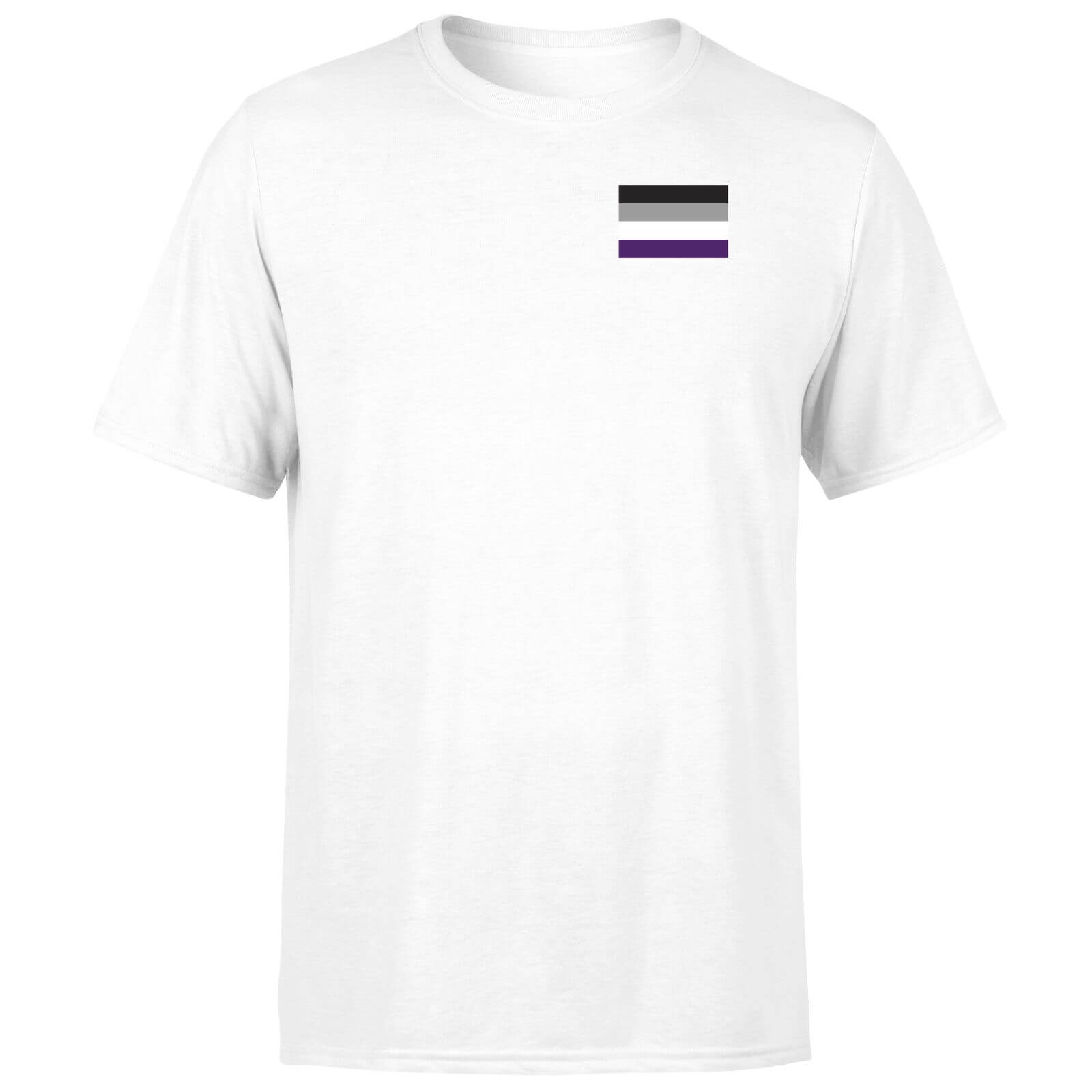 Asexual Flag T-Shirt - White - XS - White