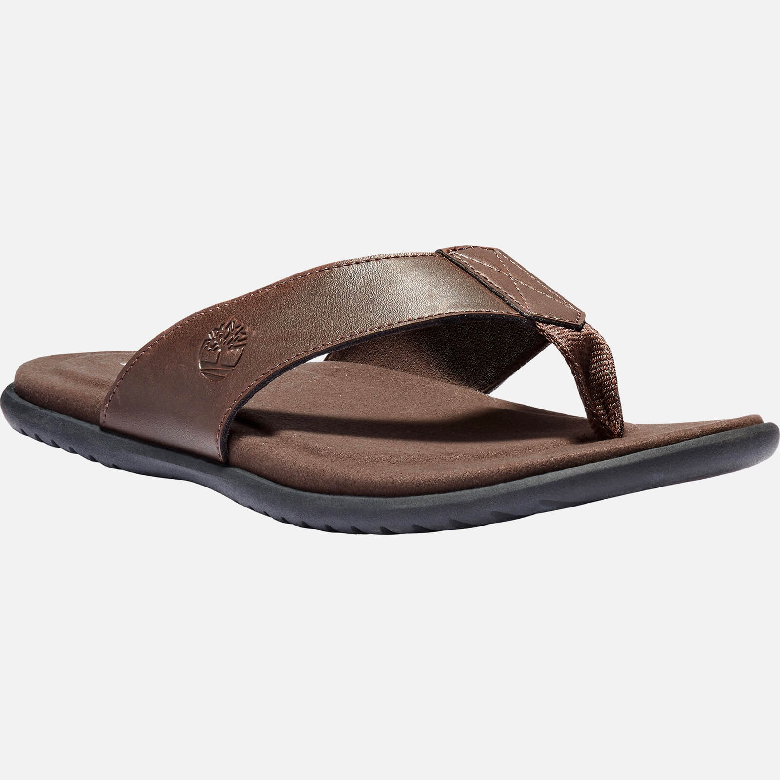 Timberland Men's Kesler Cove Leather Toe Post Sandals - Dark Brown - UK 7.5