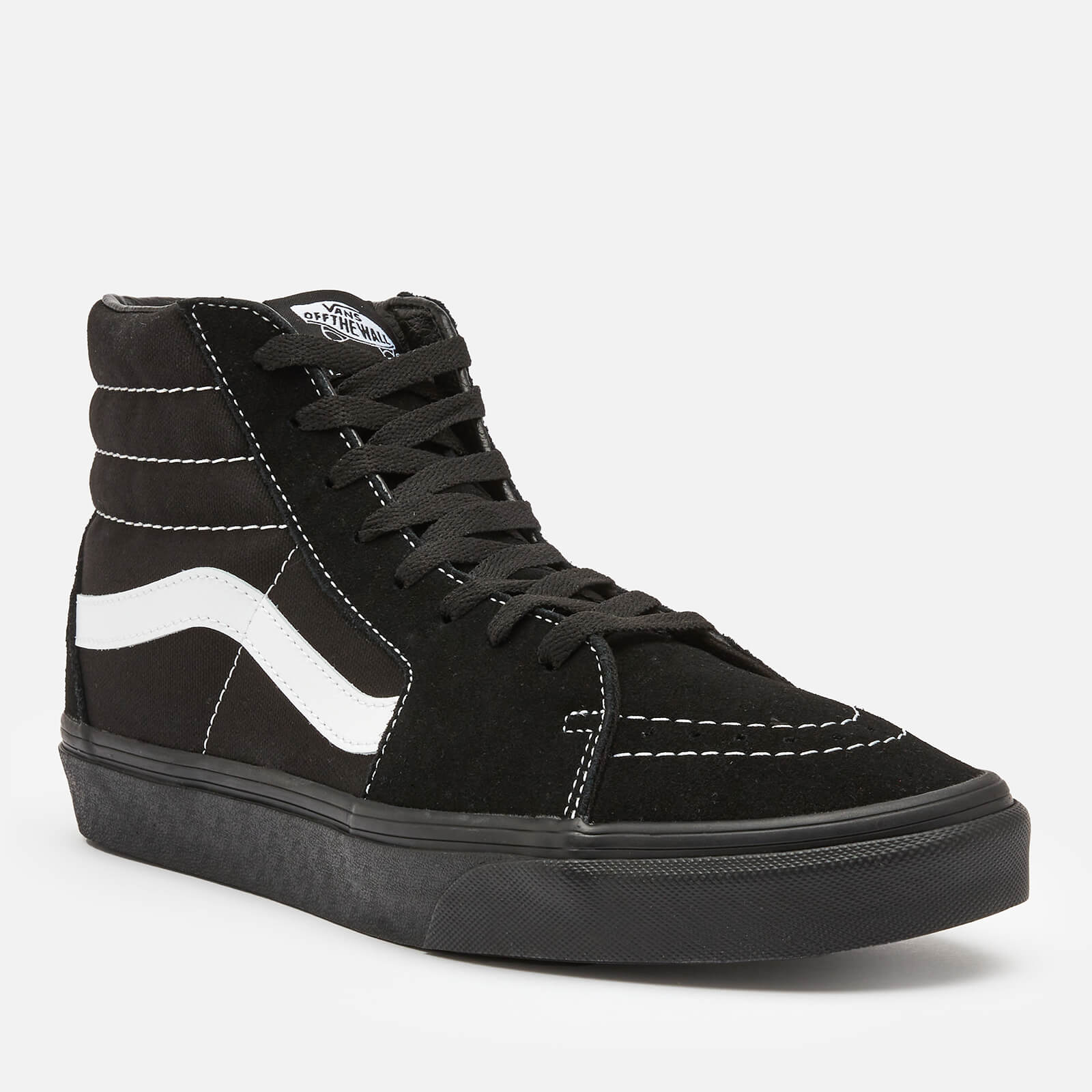 Vans Men's Suede/Canvas Sk8 Hi-Top Trainers - Black/True White - UK 8