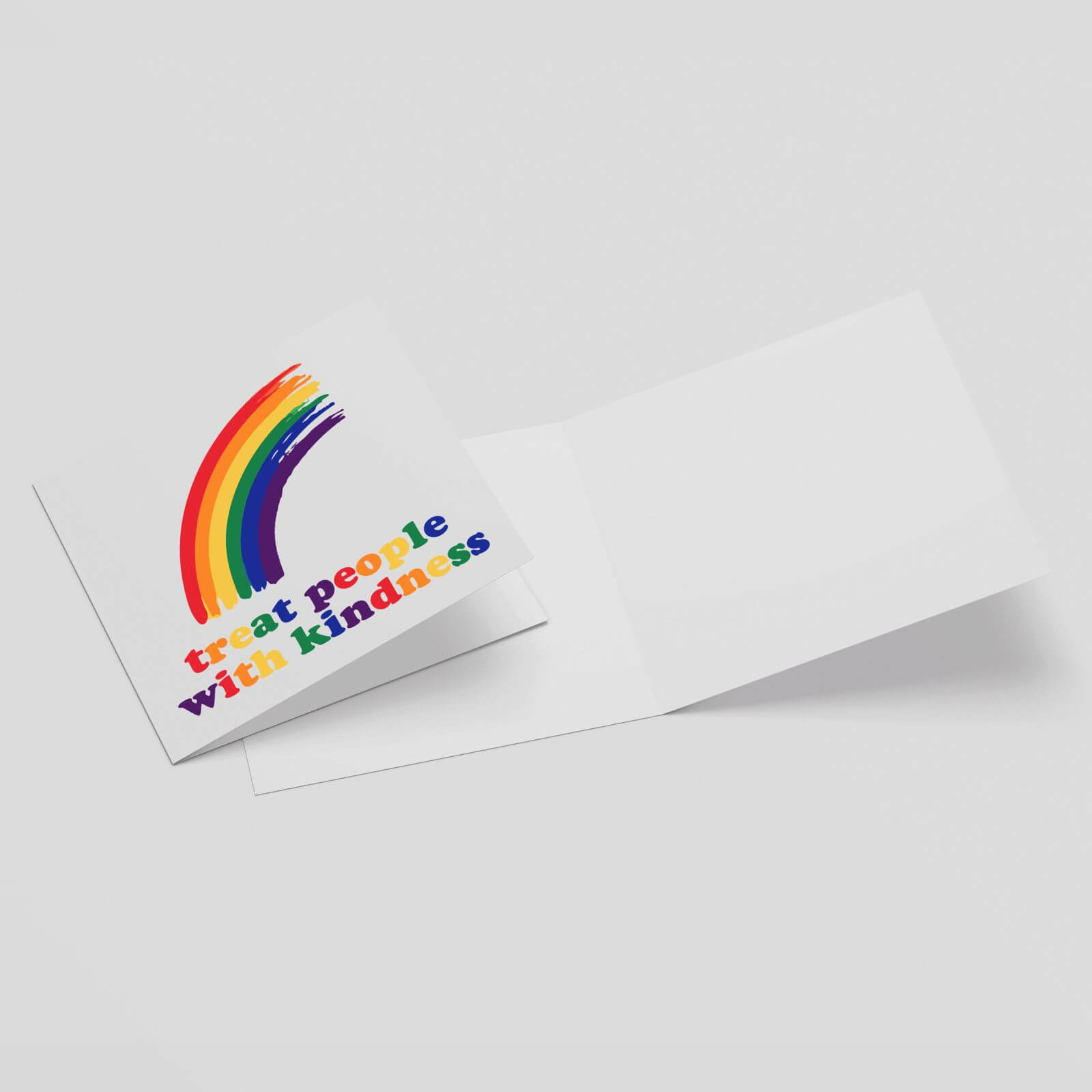 Treat People With Kindness Square Greetings Card (14.8cm x 14.8cm)