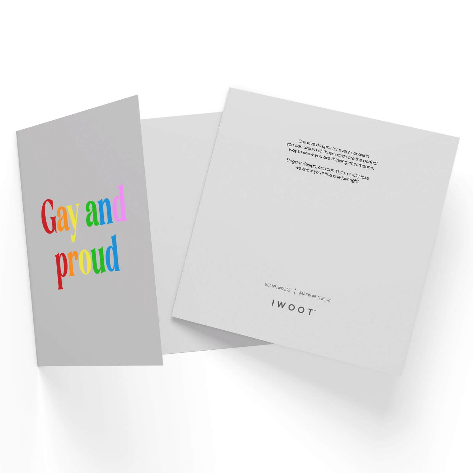 Gay And Proud Square Greetings Card (14.8cm x 14.8cm)