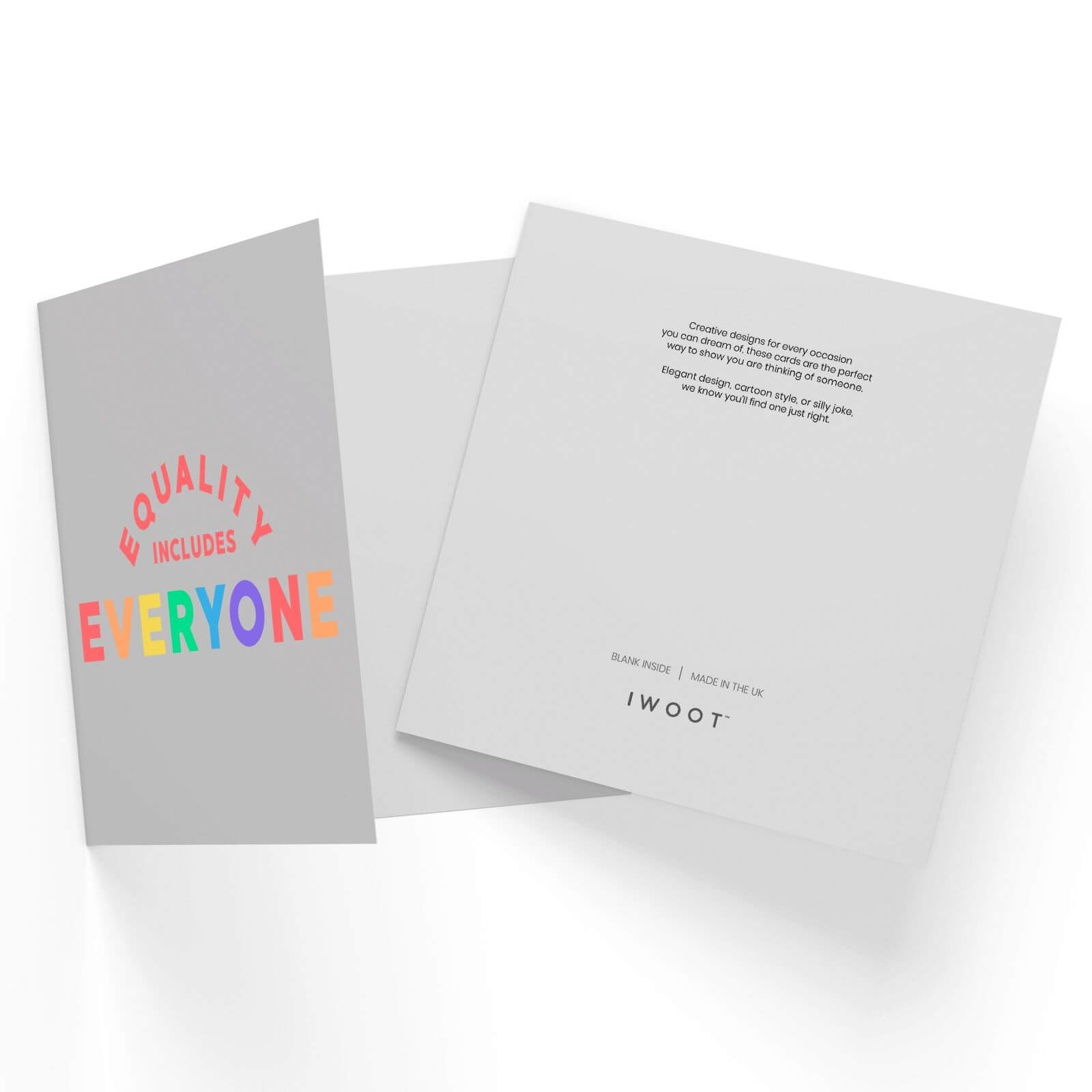 Equality Includes Everyone Square Greetings Card (14.8cm x 14.8cm)