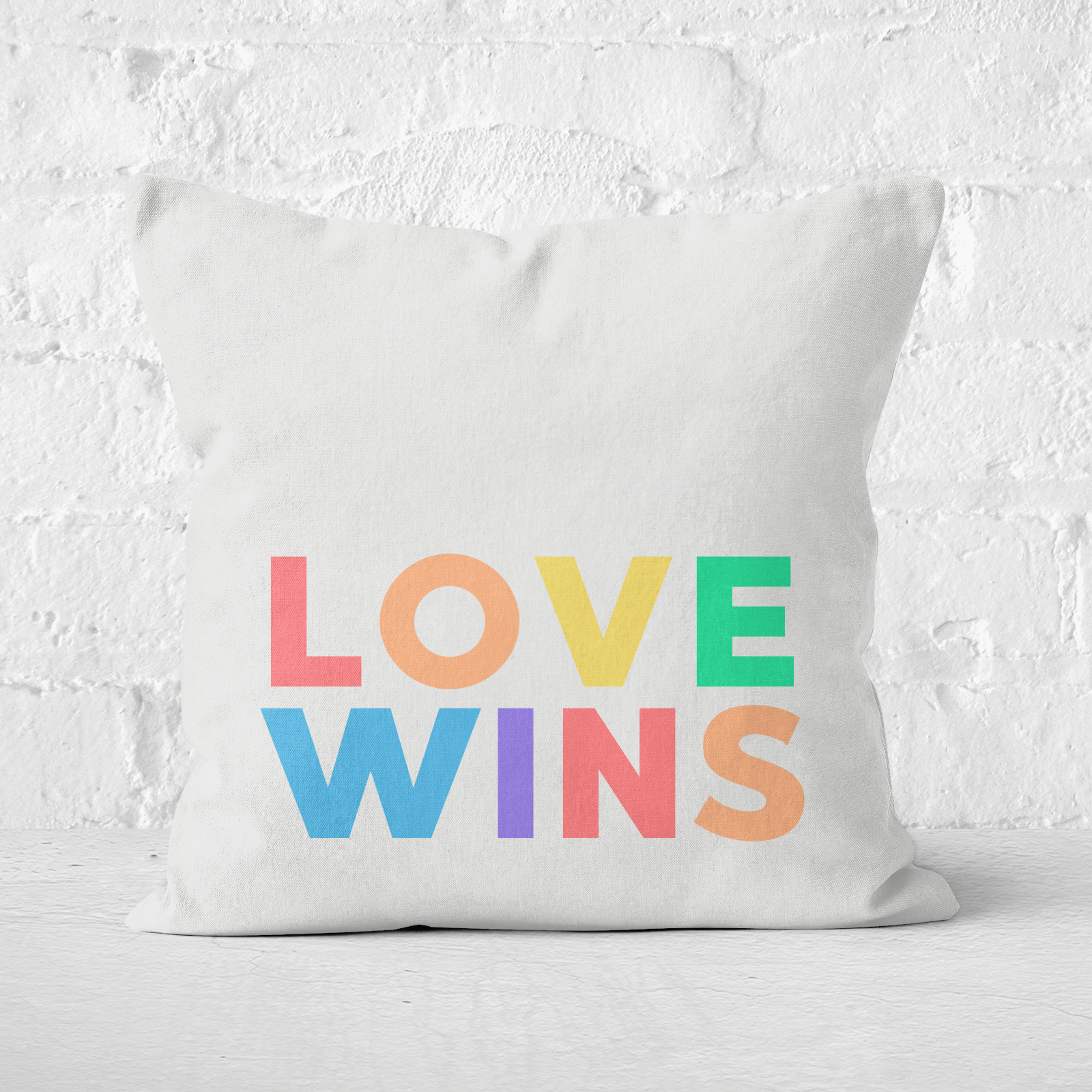 Love Wins Square Cushion - 60x60cm - Soft Touch