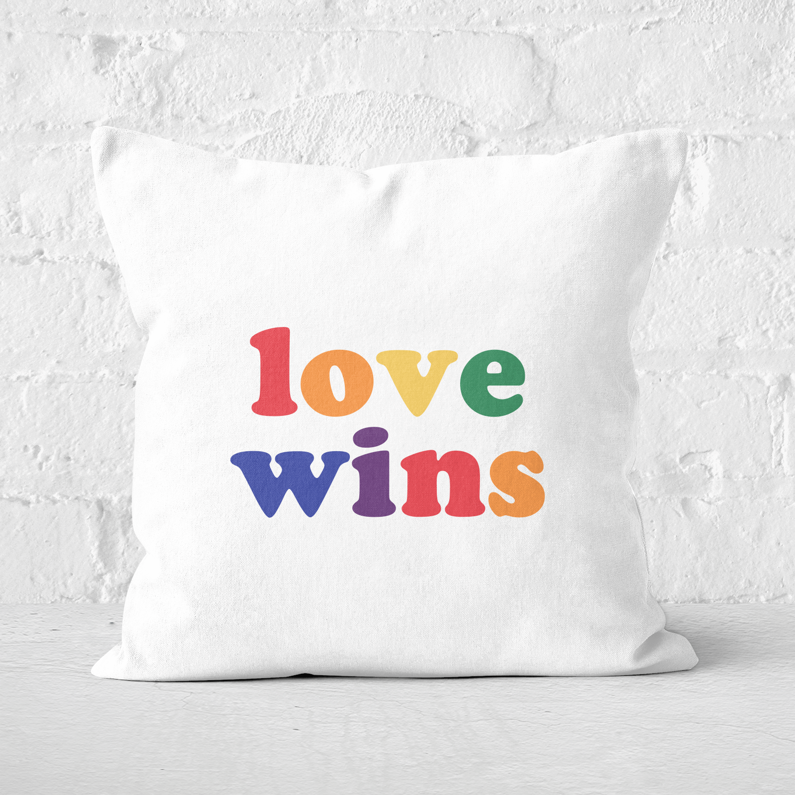 Love Wins Square Cushion - 60x60cm - Soft Touch