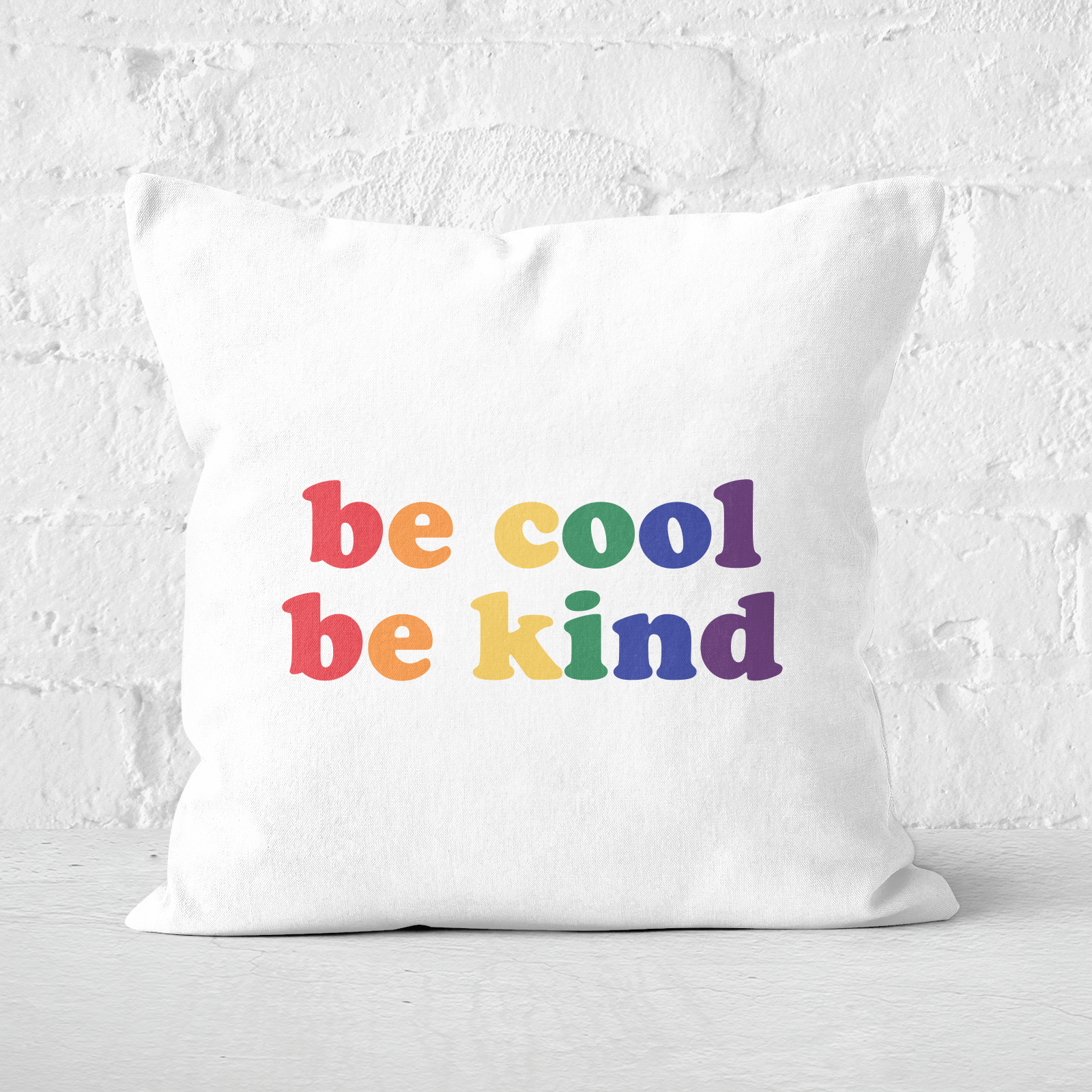 Be Cool Be Kind Square Cushion - 60x60cm - Soft Touch