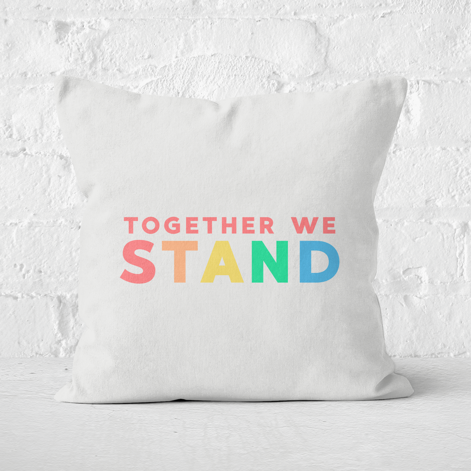 Together We Stand Square Cushion - 60x60cm - Soft Touch