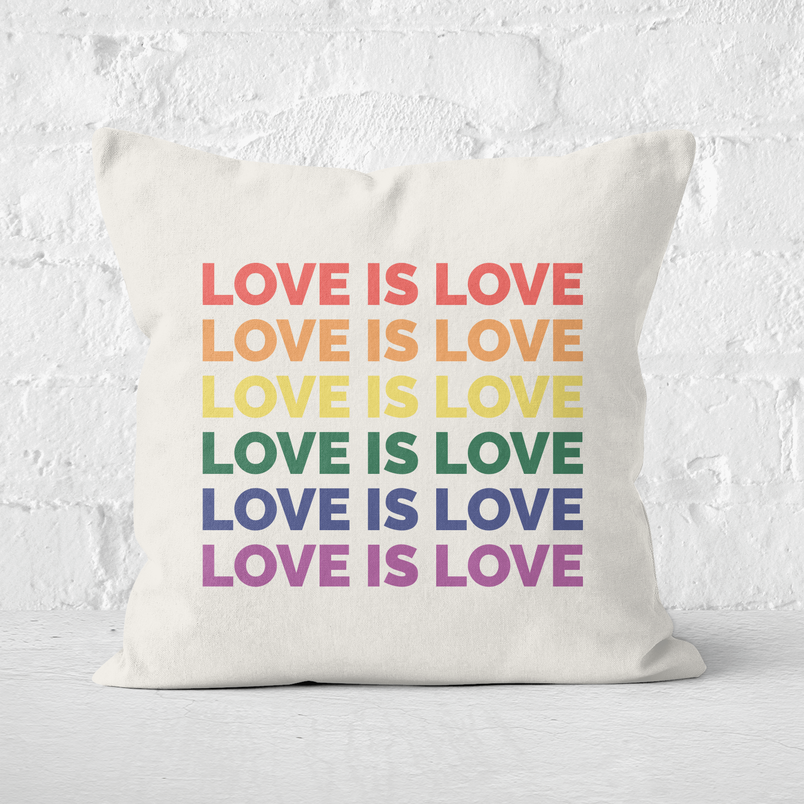 Love Is Love Square Cushion - 60x60cm - Soft Touch