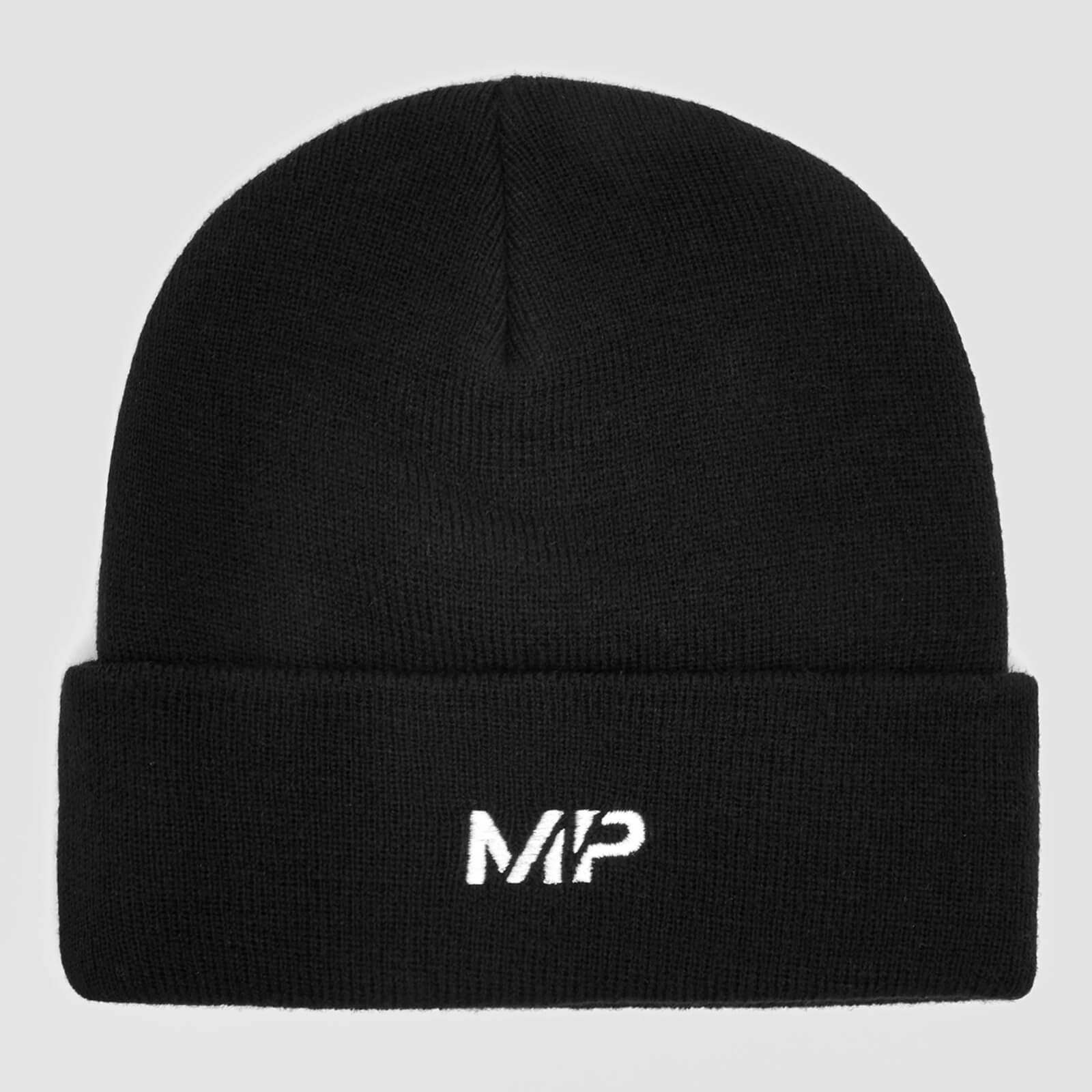MP Embroidered Logo Beanie Hat - Black/White