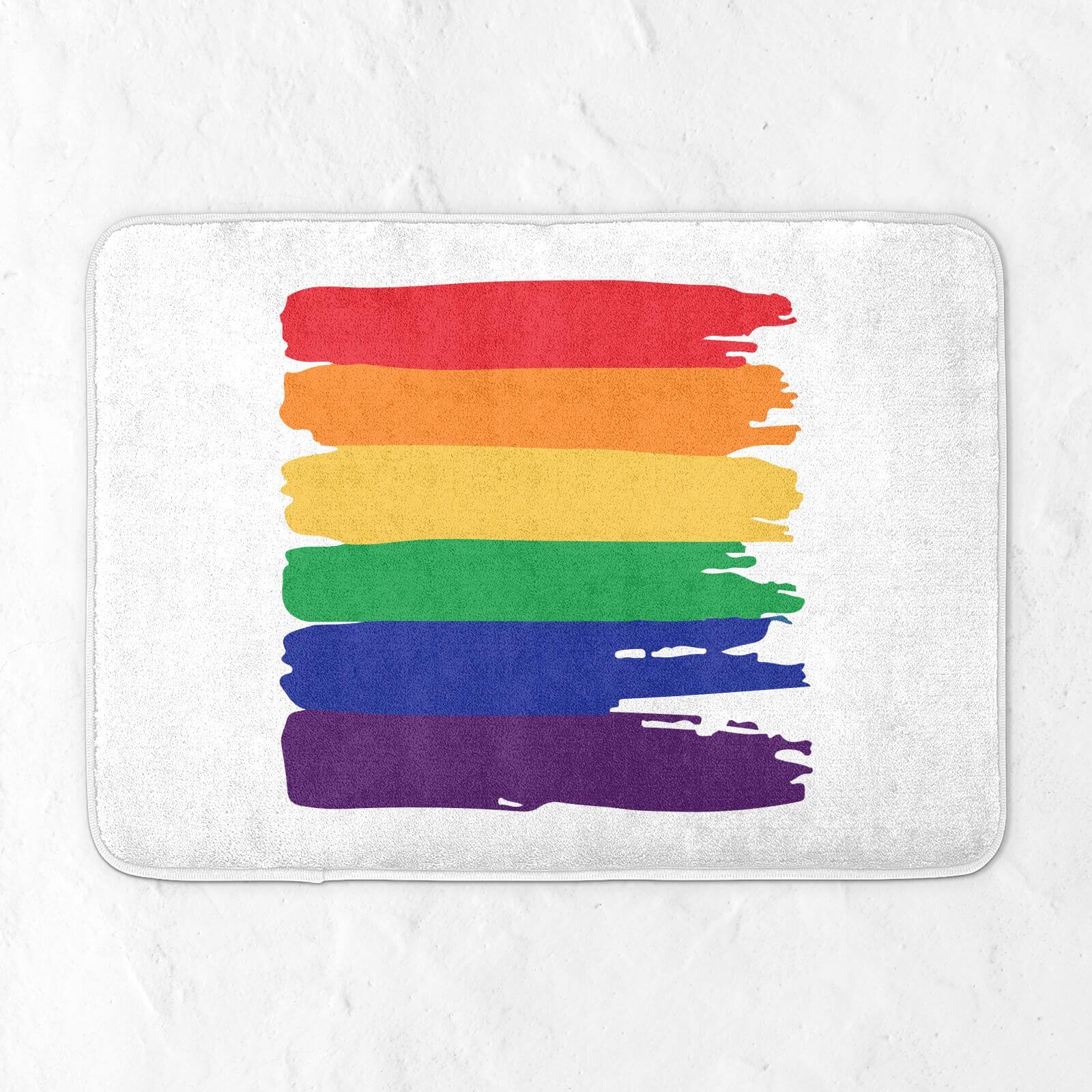 Pride Rainbow Paint Bath Mat