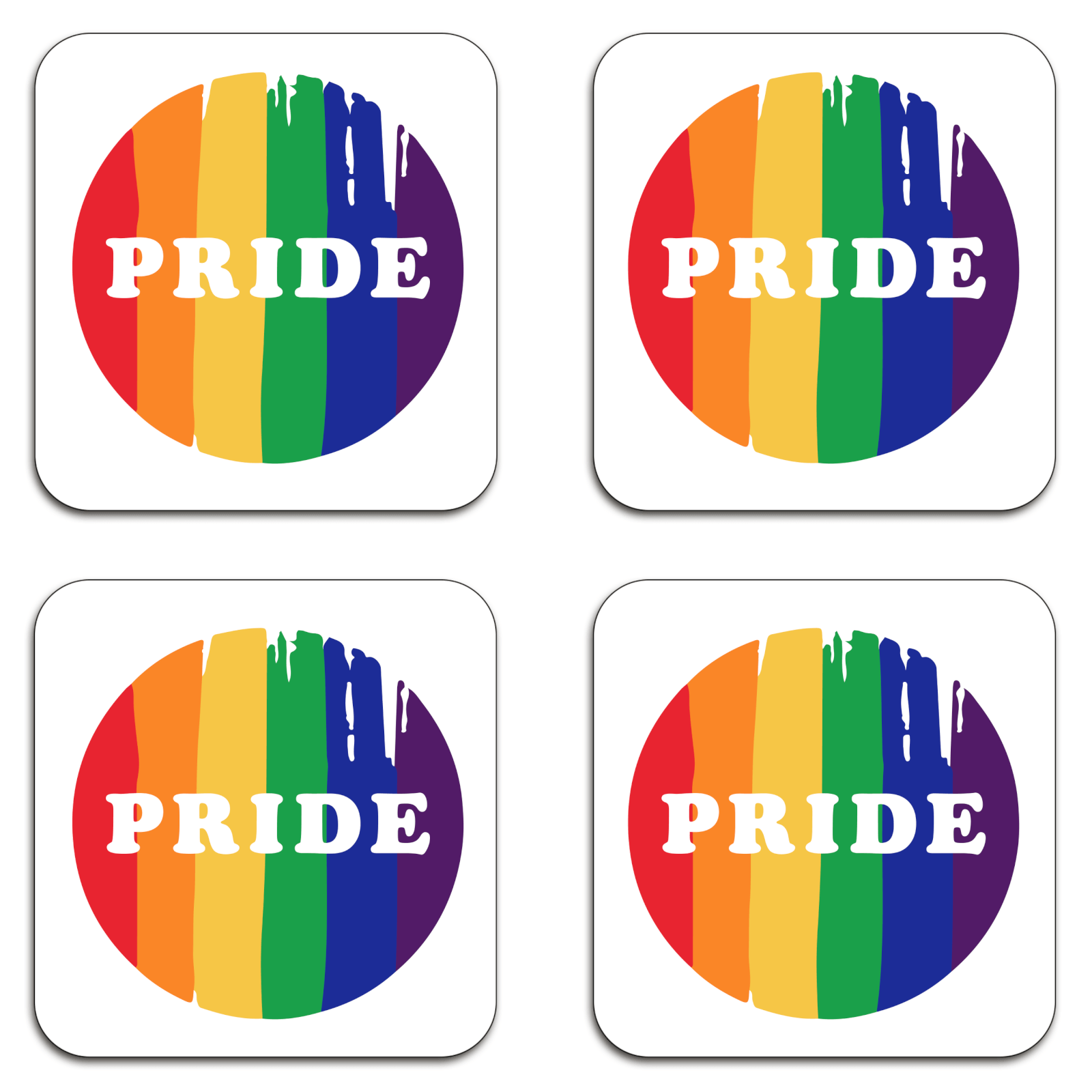 Pride Badge Coaster Set