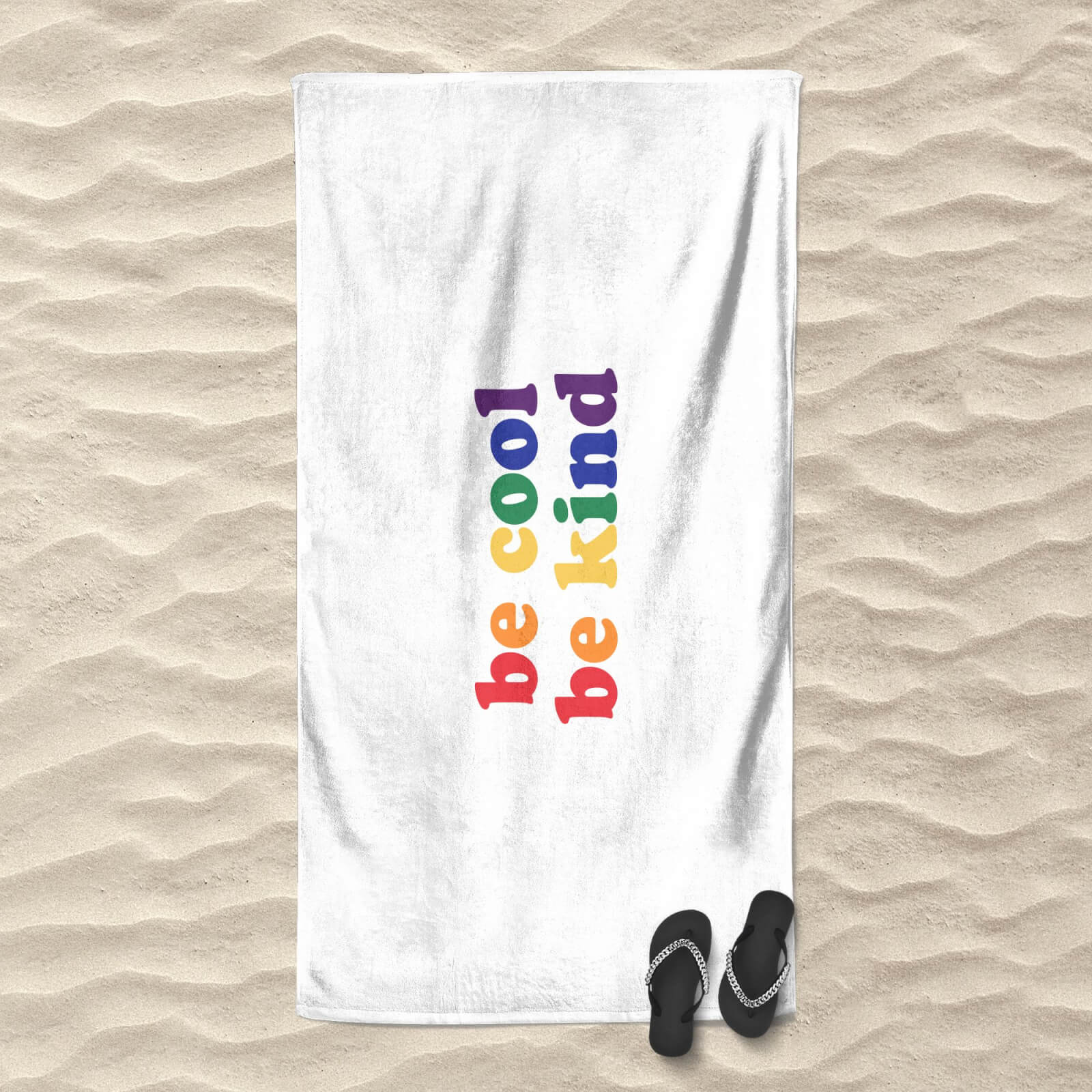 Be Cool Be Kind Beach Towel