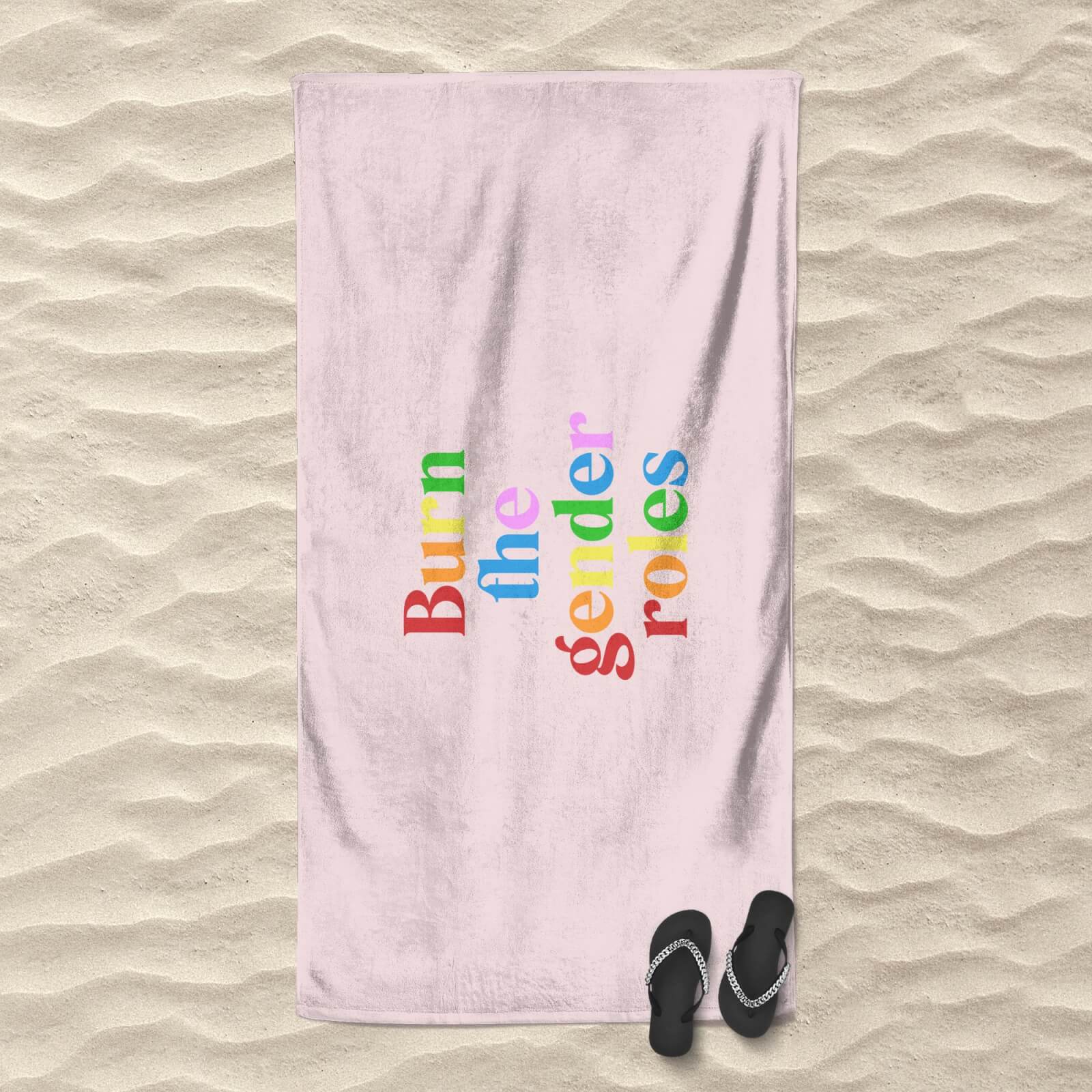 Burn The Gender Roles Beach Towel