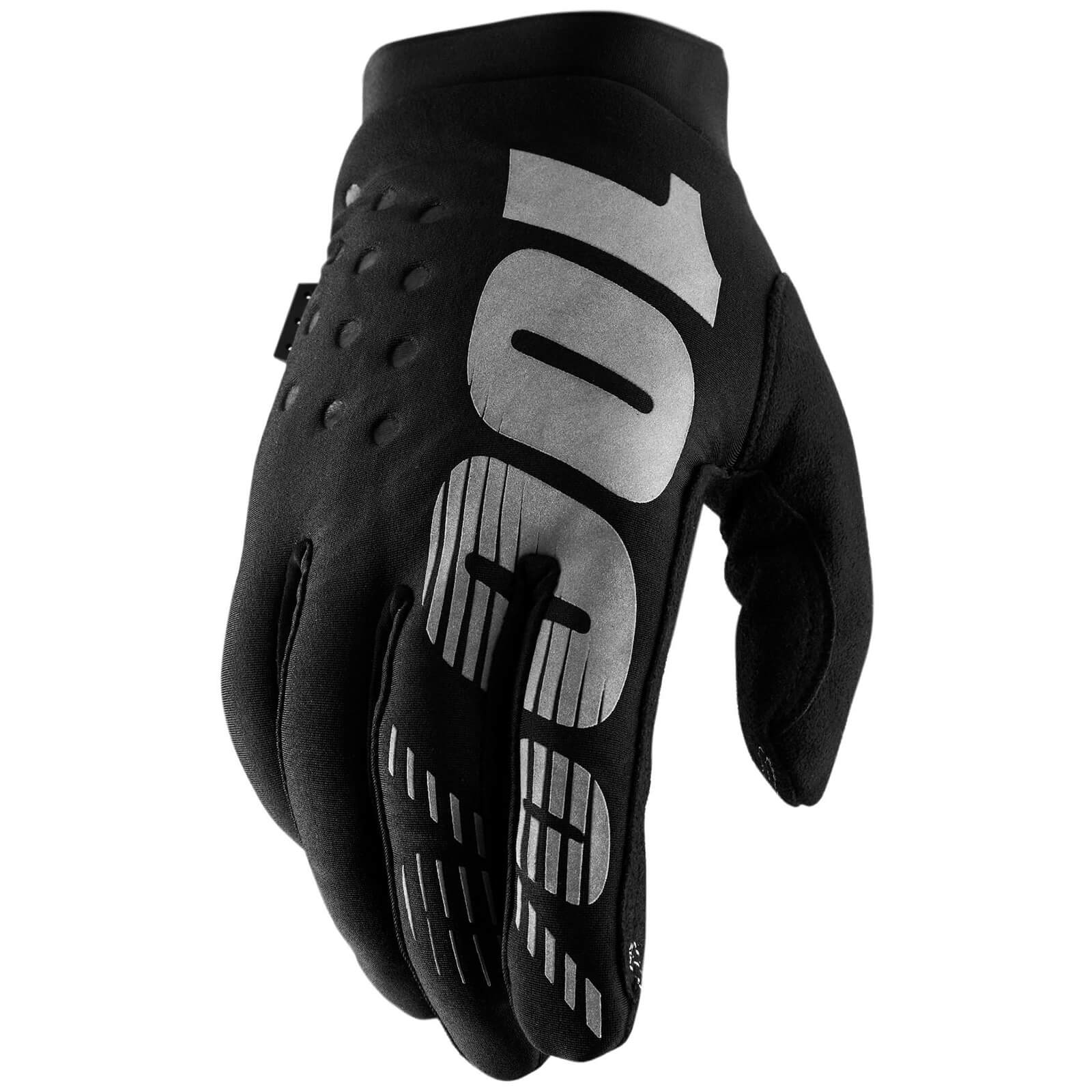 Image of 100% Brisker Cold Weather Womens Gloves - Black / Grey / Large