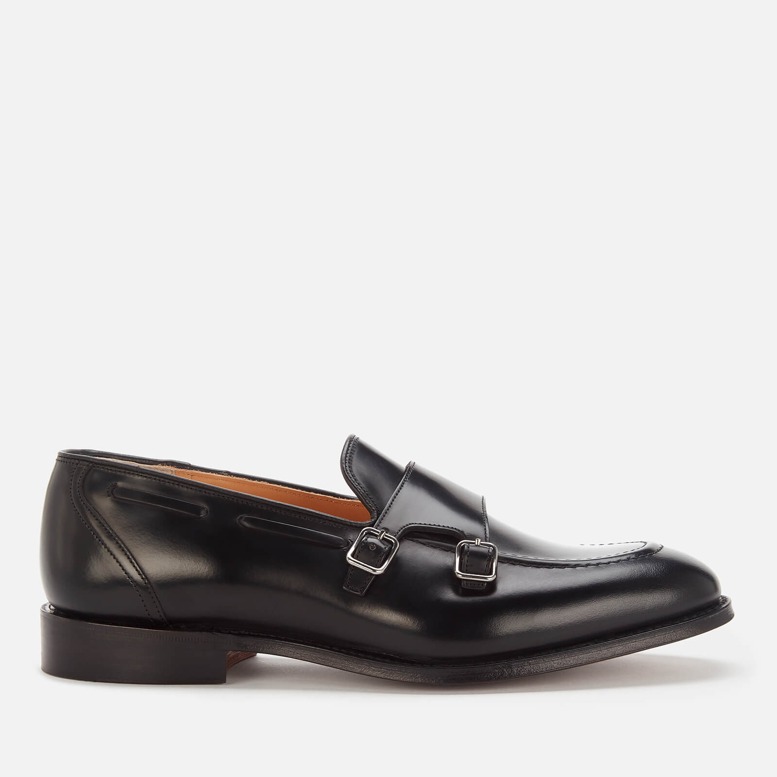 Church's Men's Clatford Polished Leather Monk Shoes - Black - UK 8