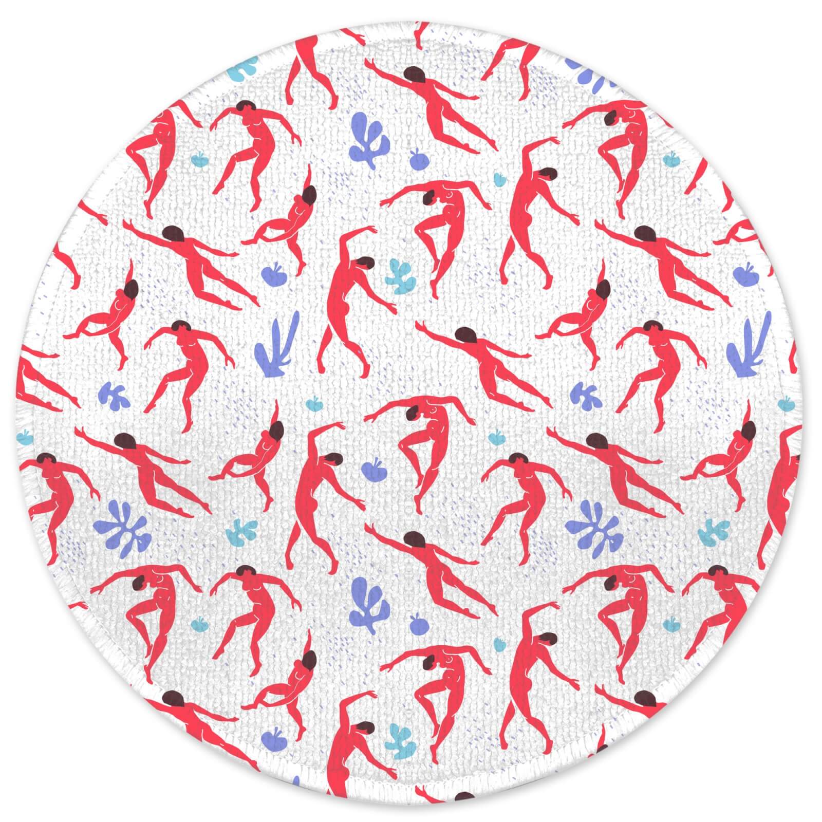 Dancing Silhouettes Round Bath Mat