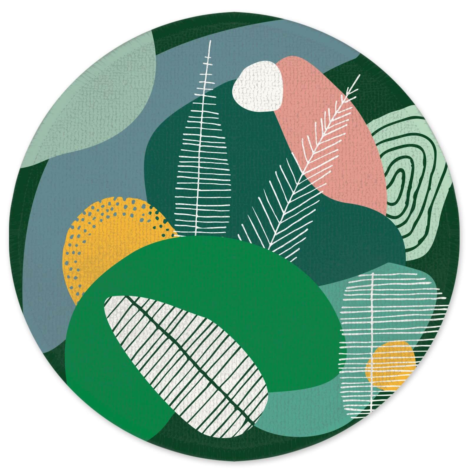 Decorsome Earth Friendly Deep Earth Tones Round Bath Mat