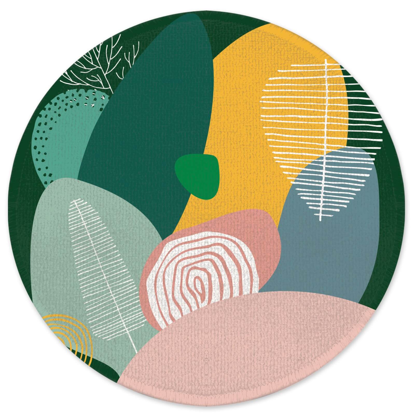 Decorsome Earth Friendly Pastel Garden Round Bath Mat