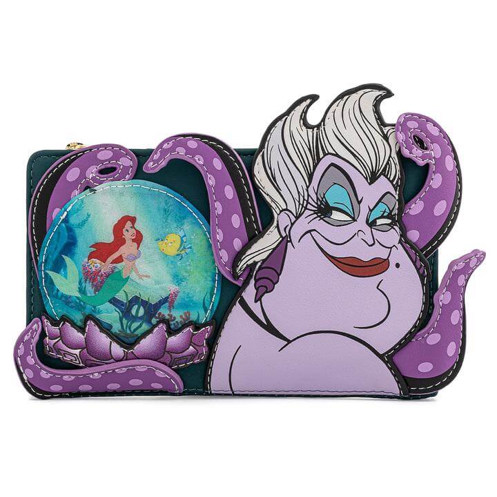 Image of Loungefly Disney Villains Scene Ursula Crystal Ball Flap Wallet