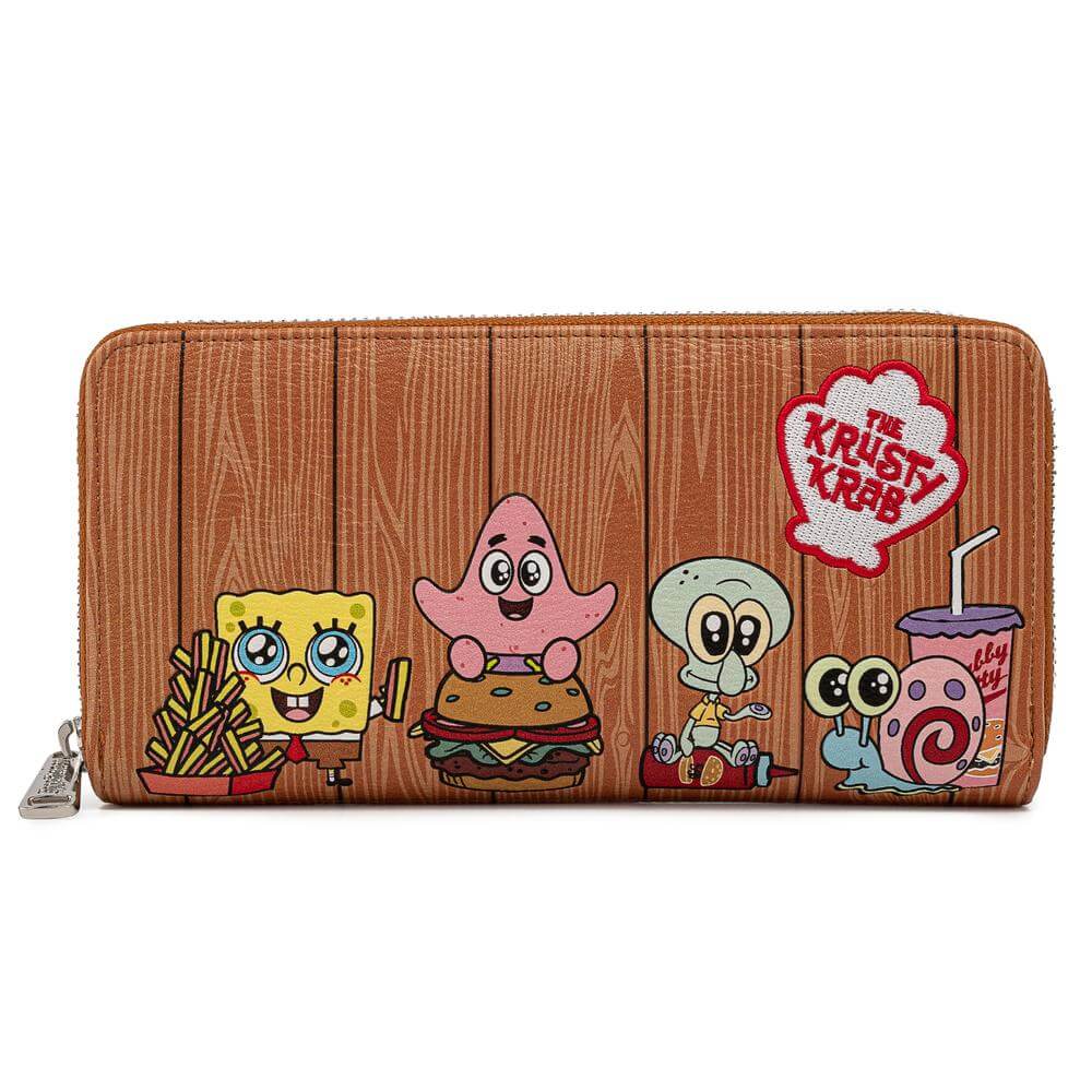 Loungefly Spongebob Krusty Crab Gang Zip Around Wallet