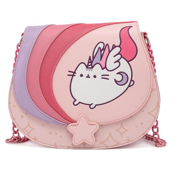 Loungefly Pusheen Unicorn Ombre Chain Strap Cross Body Bag