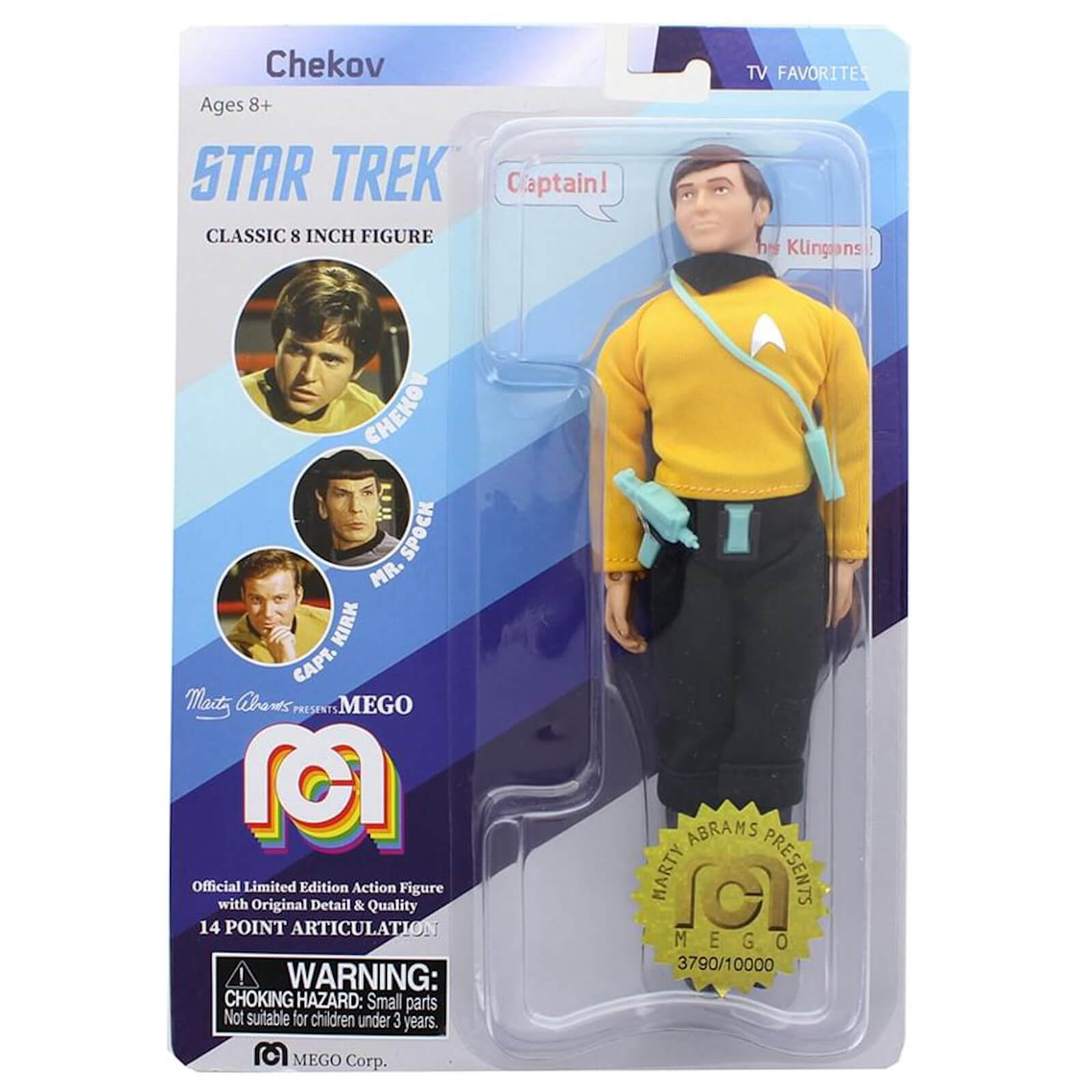 Mego 8  Figure - Star Trek Chekov Original Series