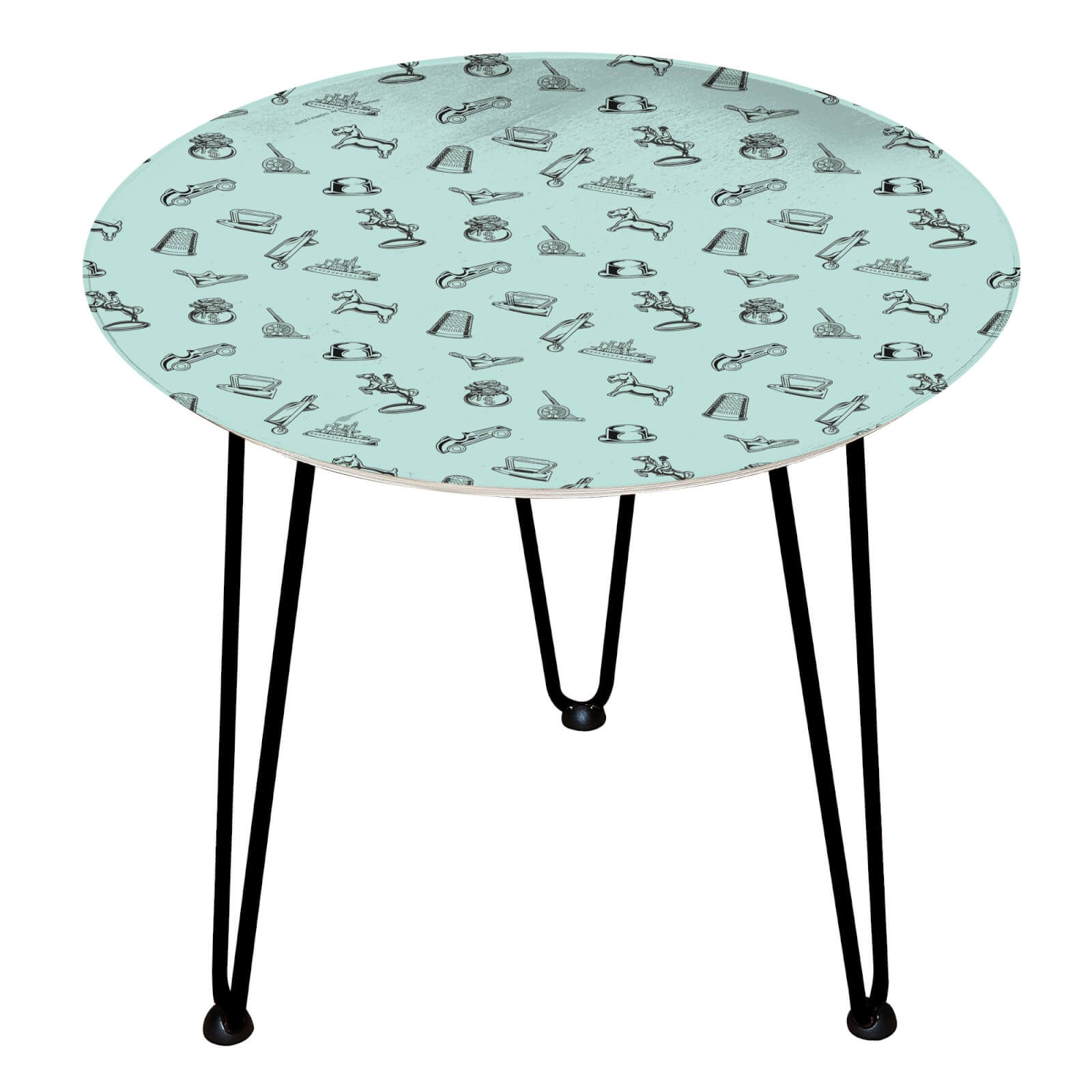 Monopoly  Decorsome Monopoly Figures Wooden Side Table | Schwarz