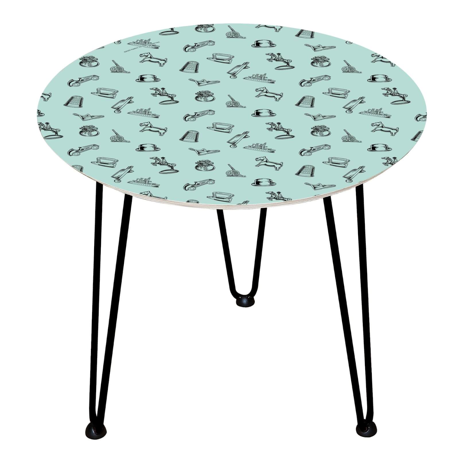 Table en bois Decorsome - Figurines Monopoly - Noir