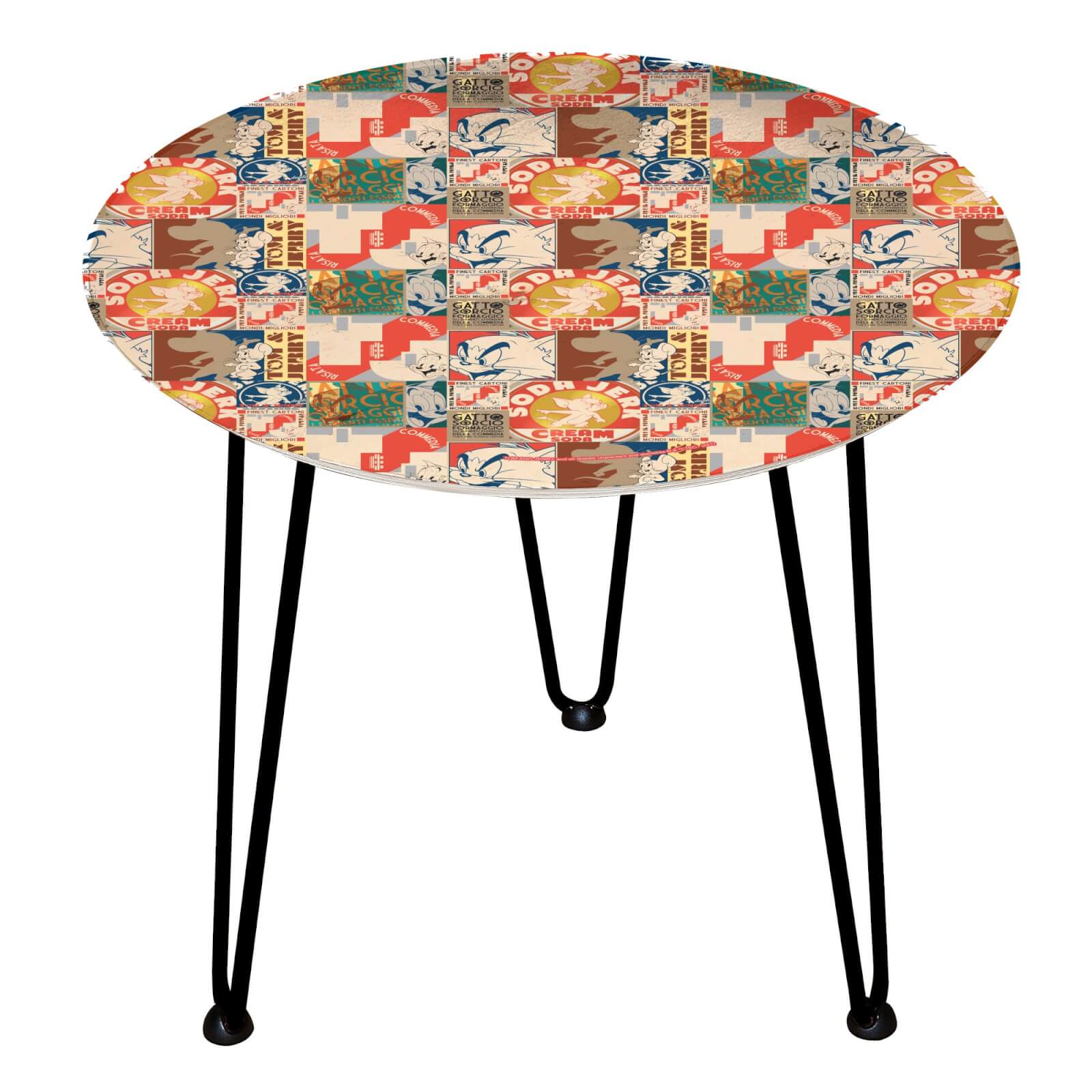 Tom & Jerry  Decorsome Tom & Jerry Wooden Side Table | Schwarz
