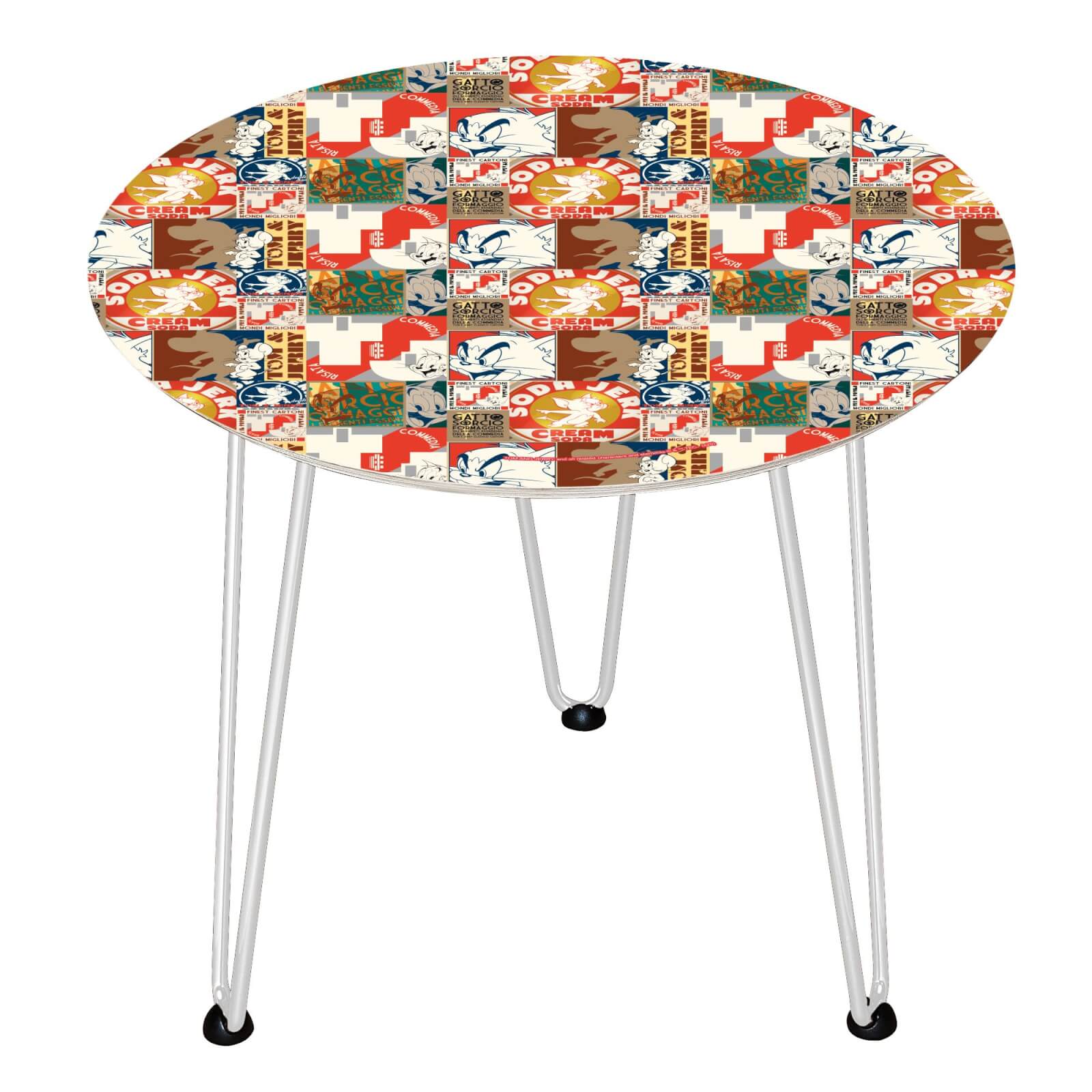 Table en bois Decorsome - Tom & Jerry - Blanc