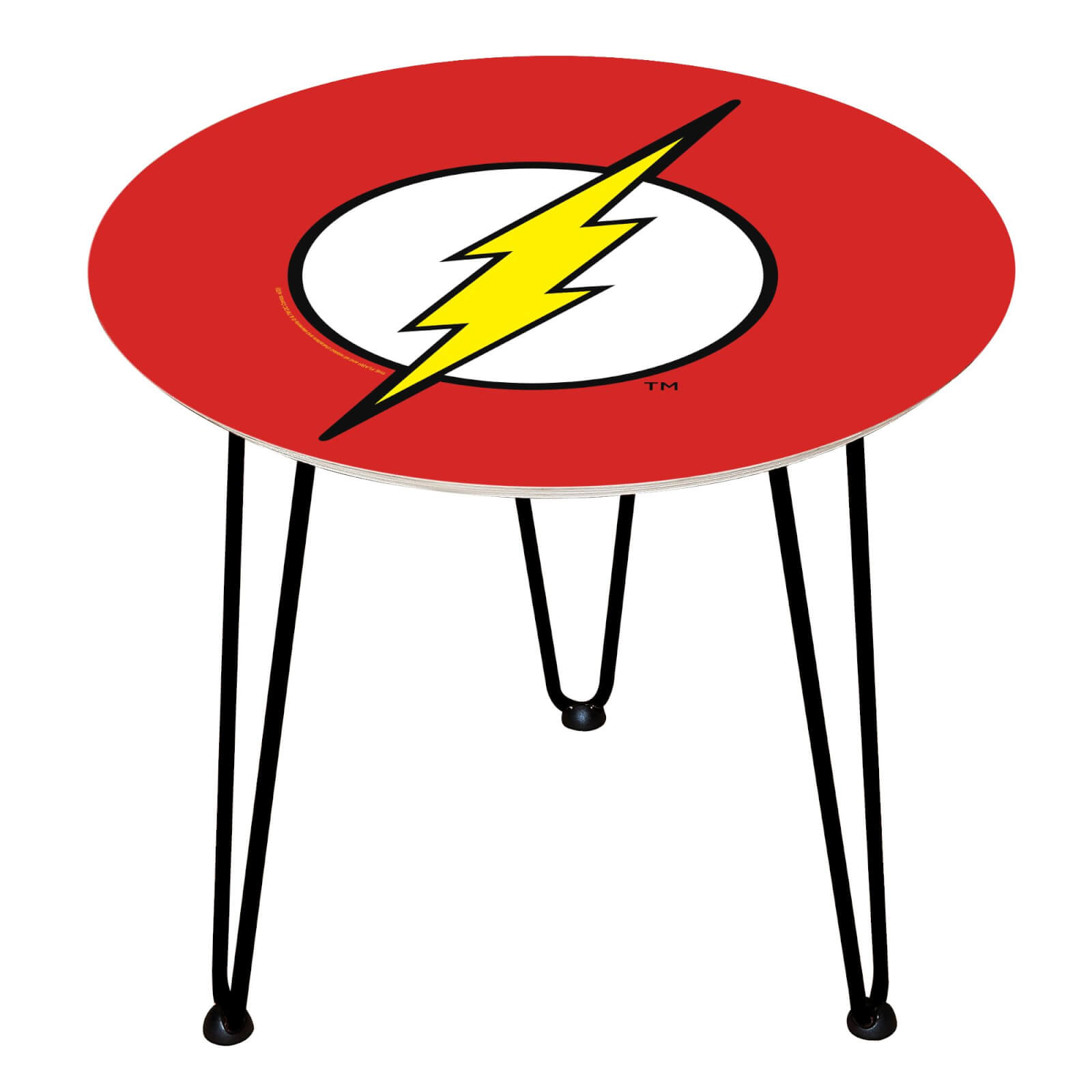 Table en bois Decorsome - Logo The Flash DC - Noir