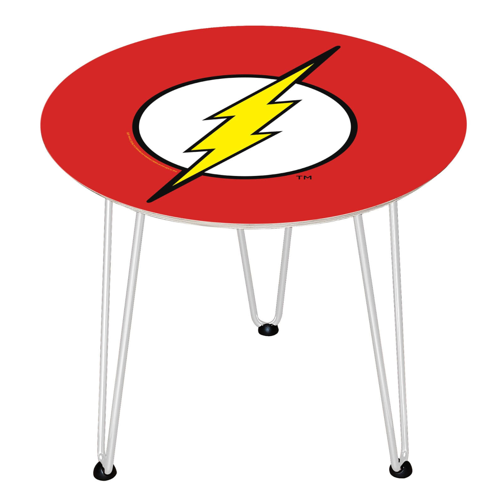Table en bois Decorsome - Logo The Flash DC - Blanc