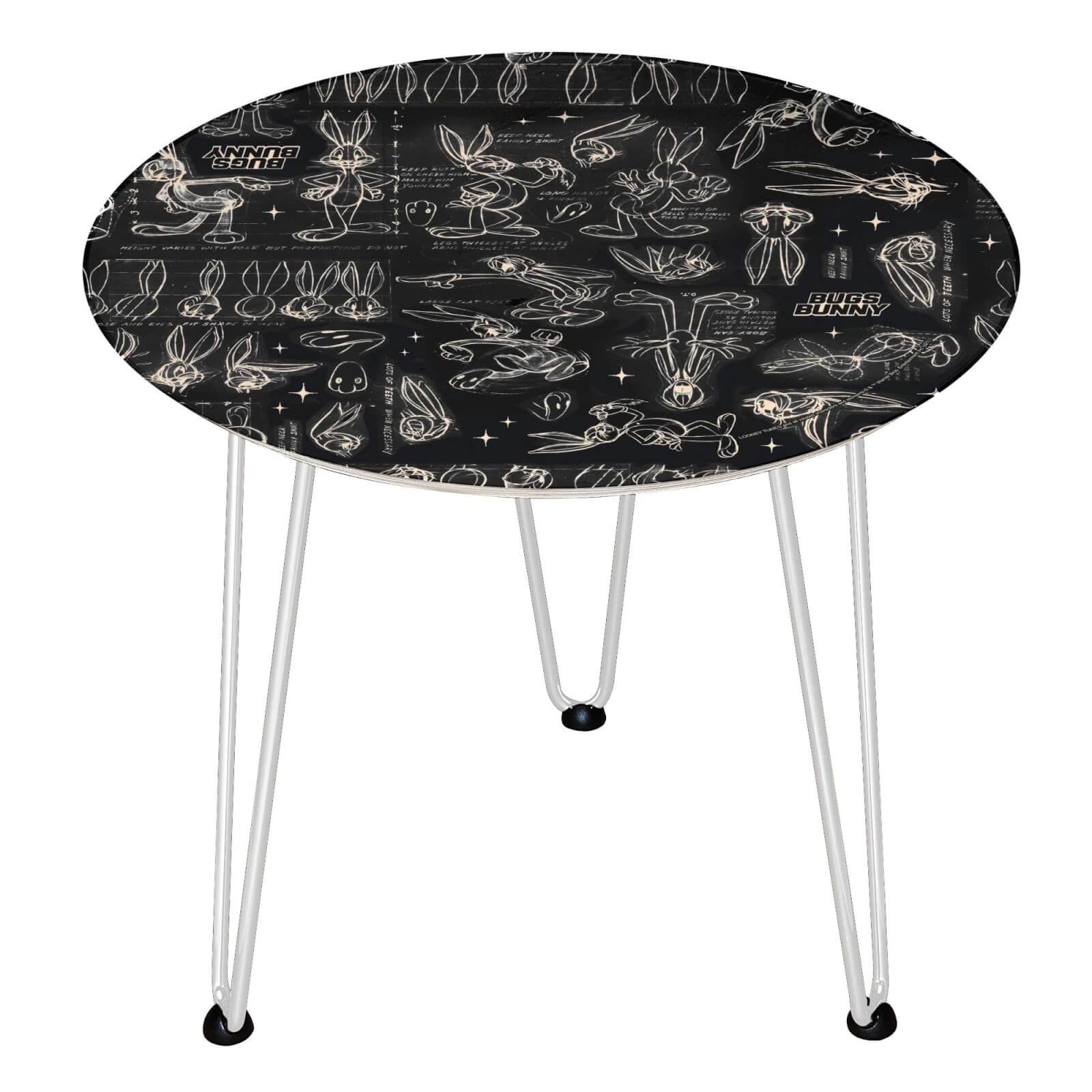 Decorsome x Looney Tunes Bugs Bunny Wooden Side Table - White
