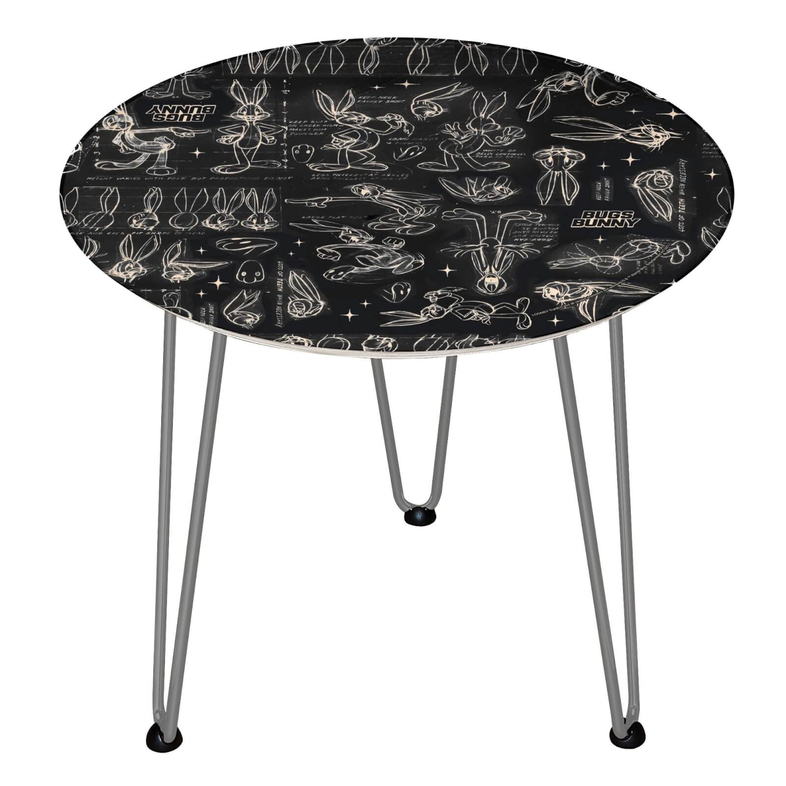 Decorsome x Looney Tunes Bugs Bunny Wooden Side Table - Silver