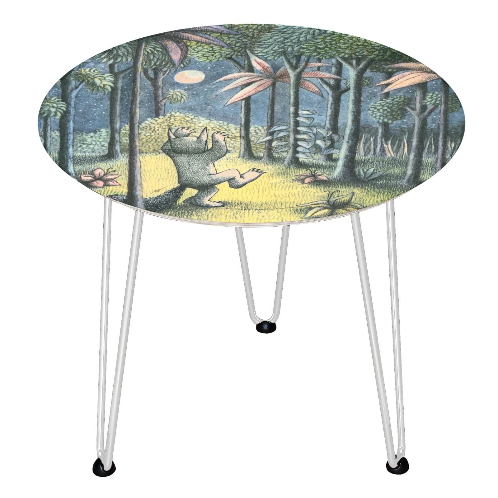 Decorsome Where The Wild Things Are Wooden Side Table - White