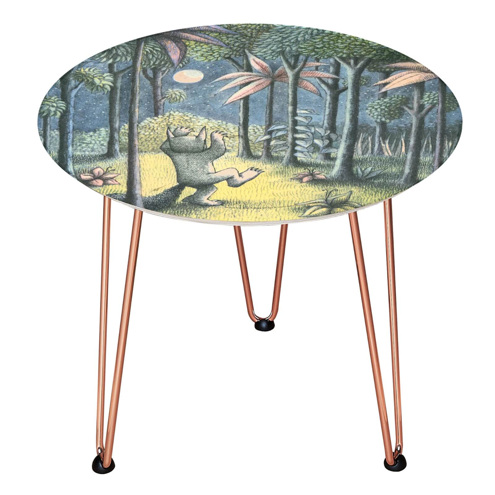 Decorsome Where The Wild Things Are Wooden Side Table - Gold