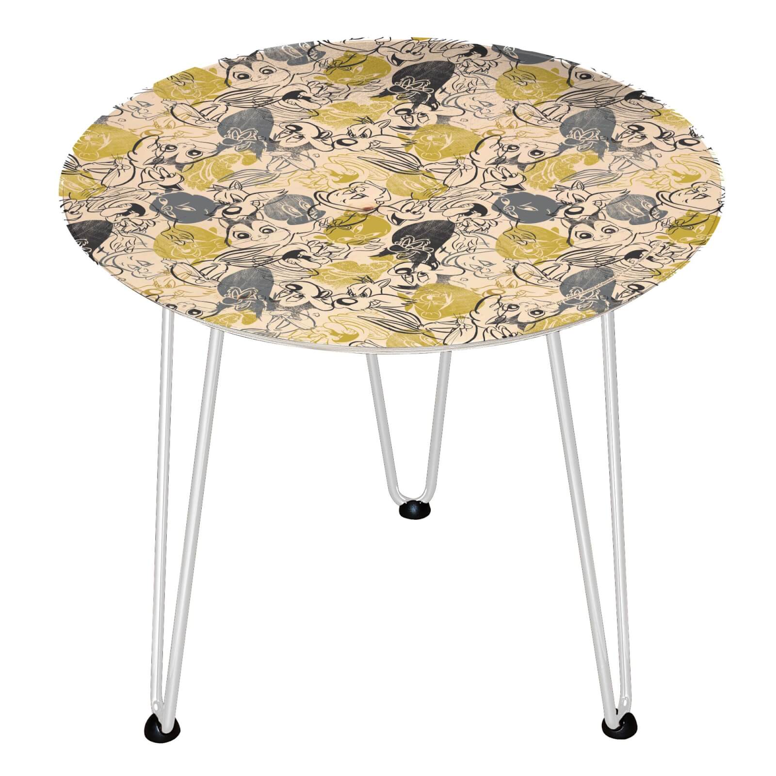 Decorsome x Looney Tunes Wooden Side Table - White